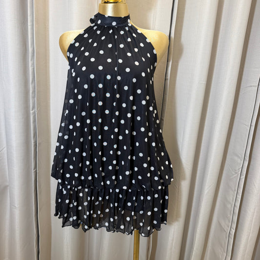 PL-Bubble polka dot dress-black/White