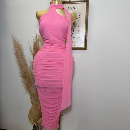 Evonne Dress-Baby Pink