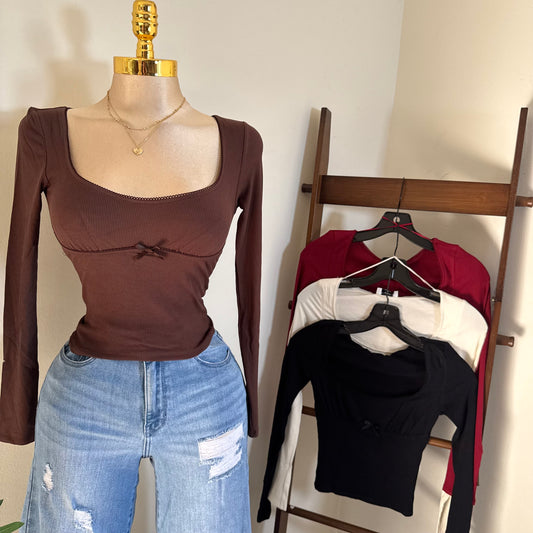 Bow Top Long Sleeve