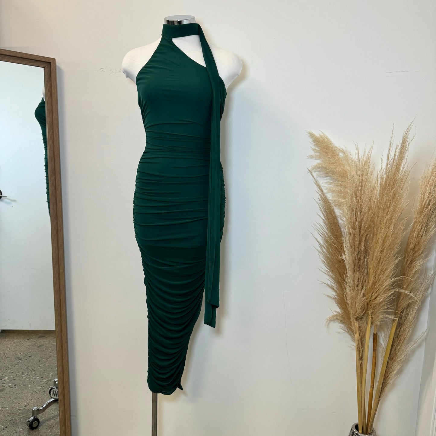 Evonne Dress-Pine Green