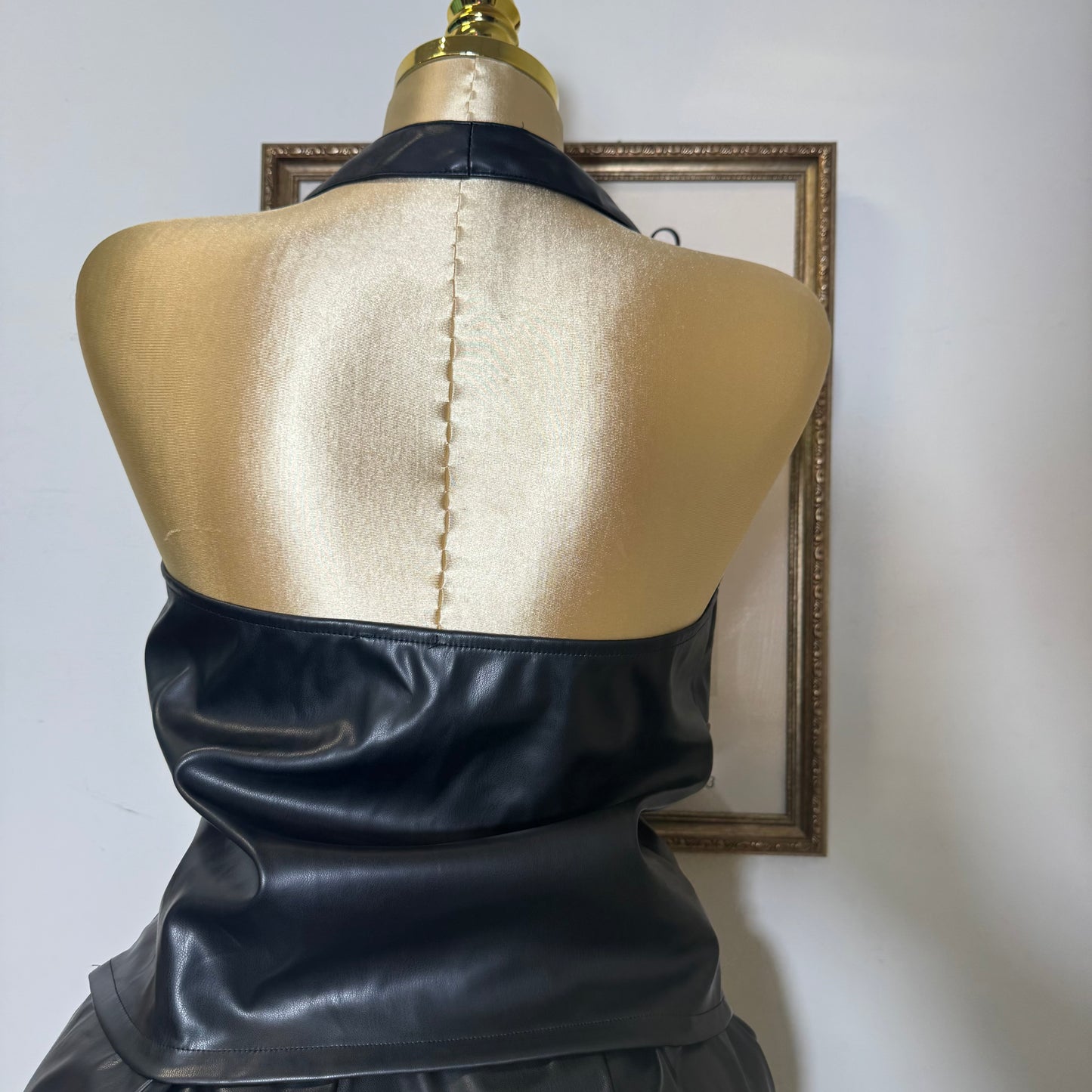 Edikted Sloane Faux Halter Top-Black