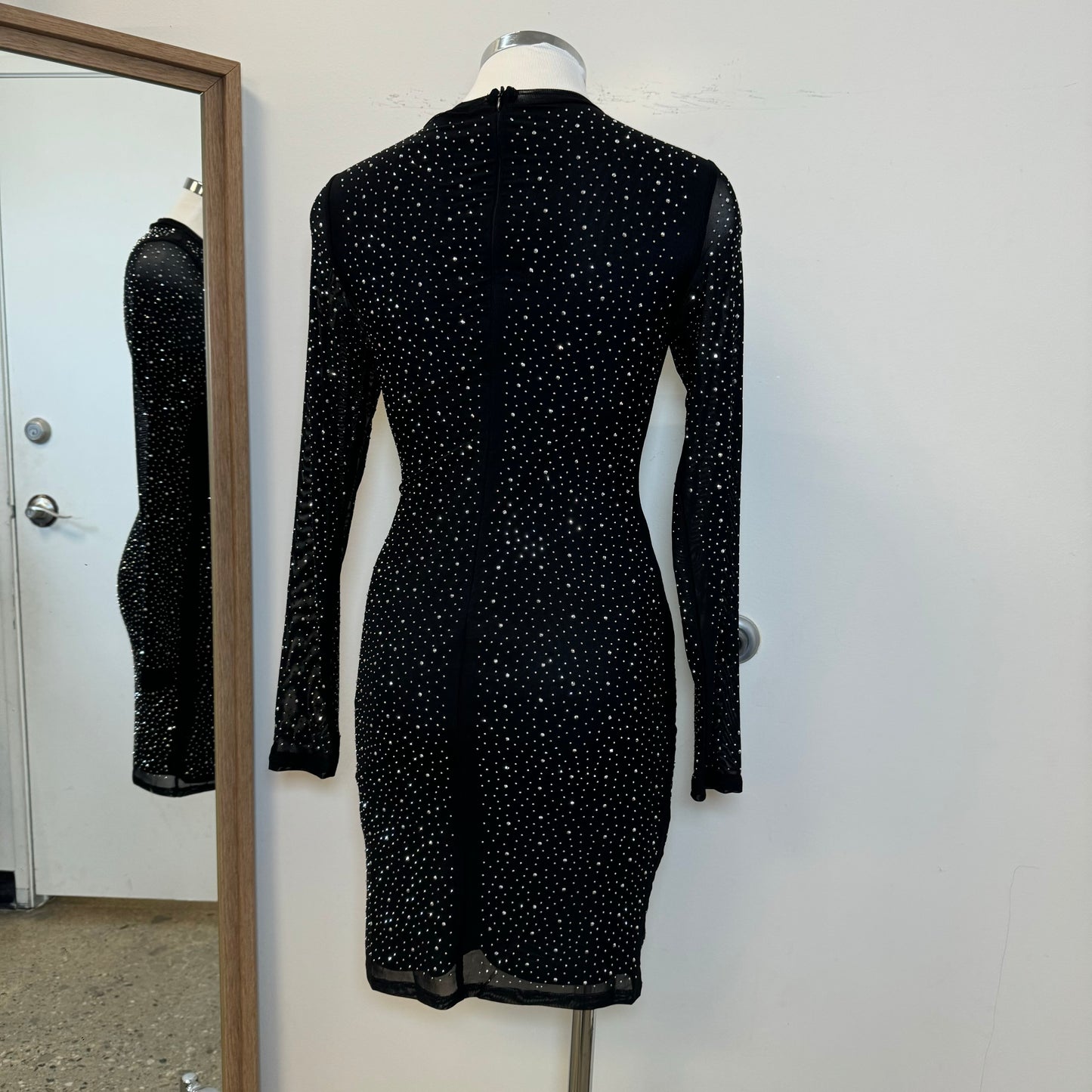 La Durango Rhinestone Dress-Black