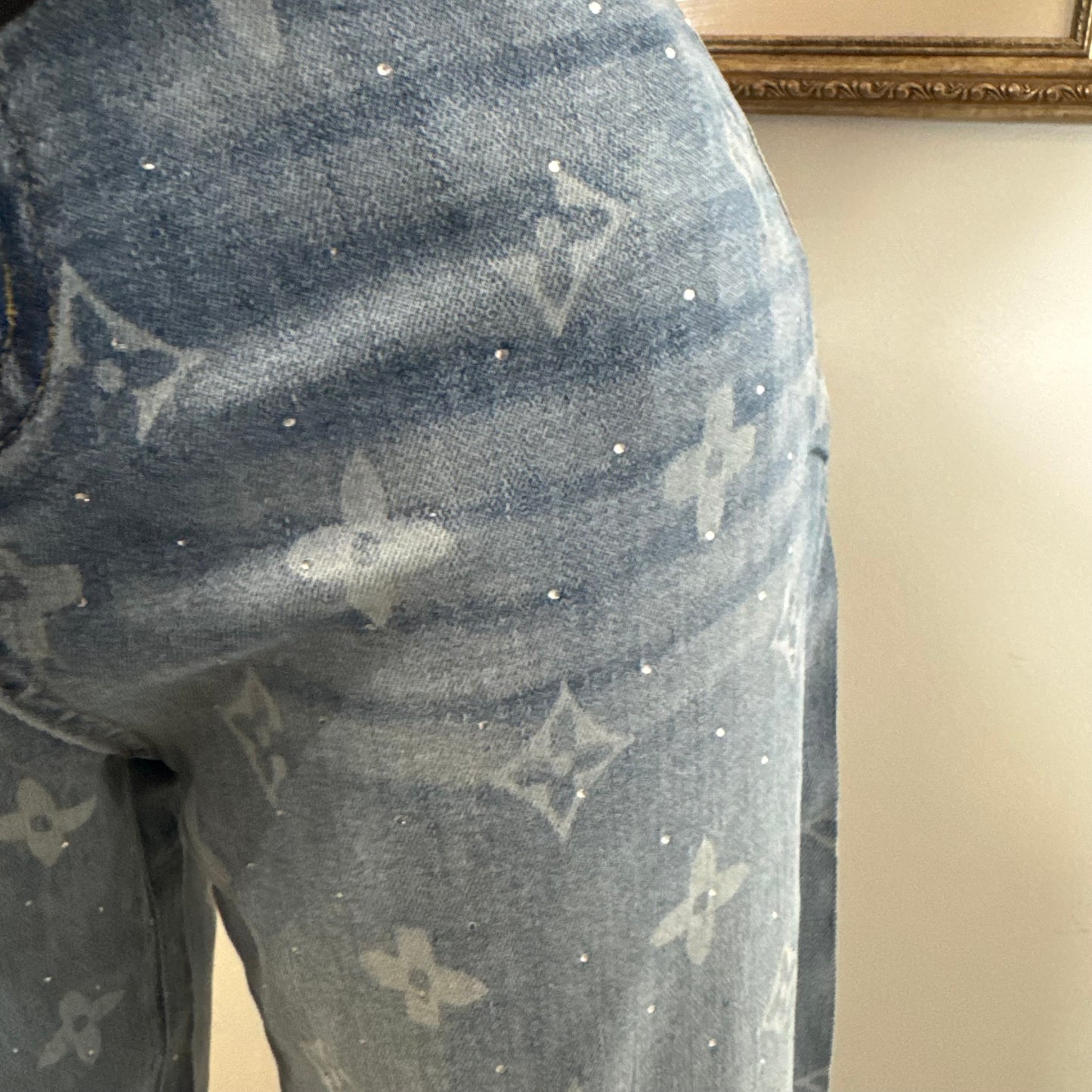 Logo Rhinestpants-Blue