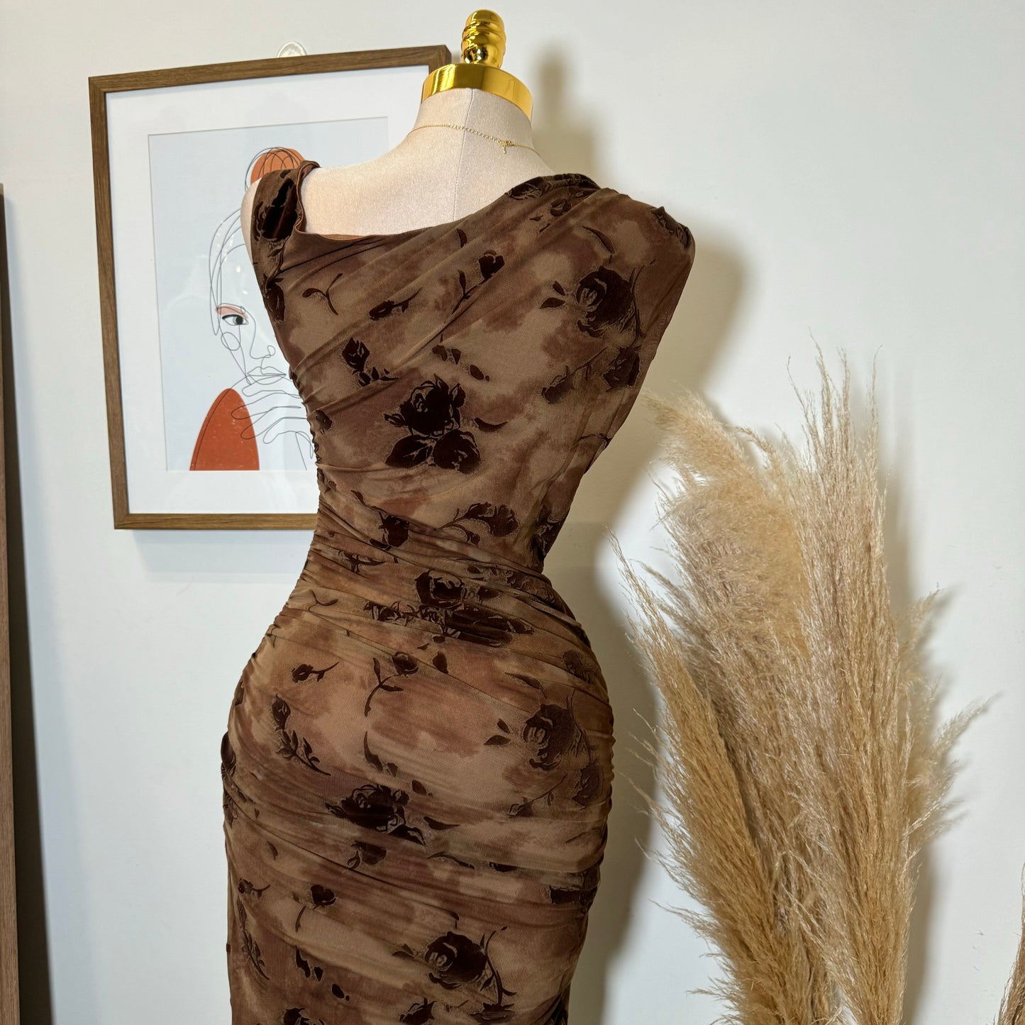 Luxi Dress-Multi Brown