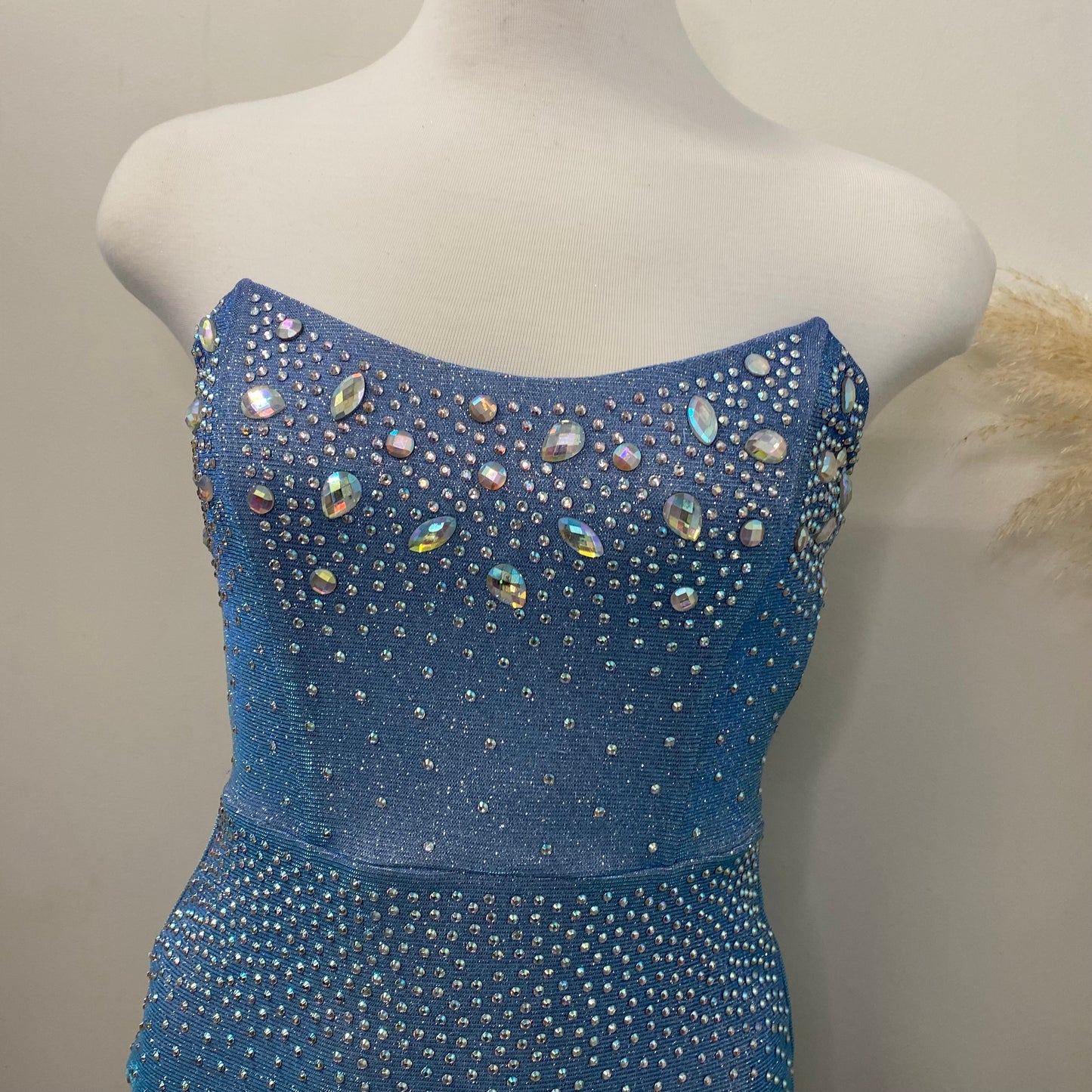 Diamante Dress- Blue