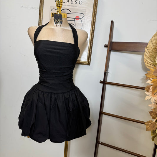 Marlene Bodycon Bubble Dress-Black