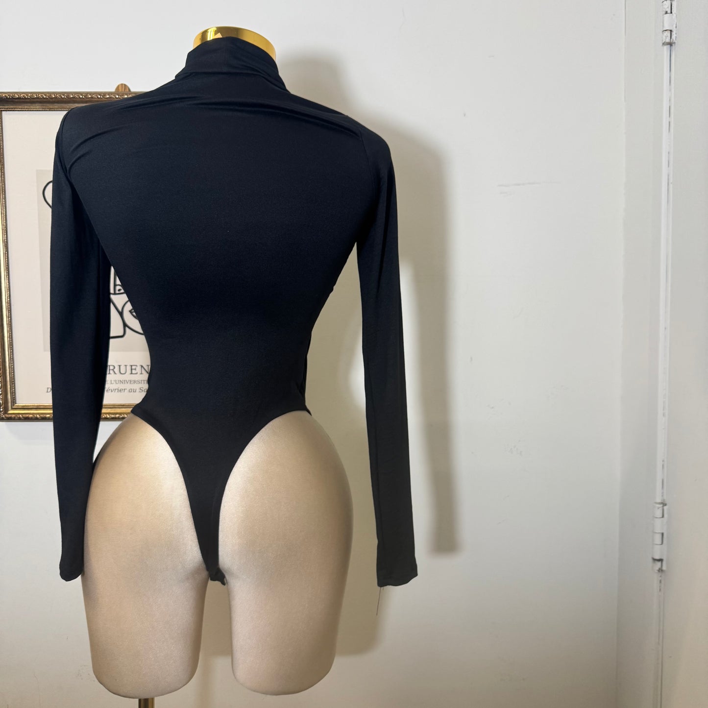 Long Sleeve Turtleneck bodysuit-Black