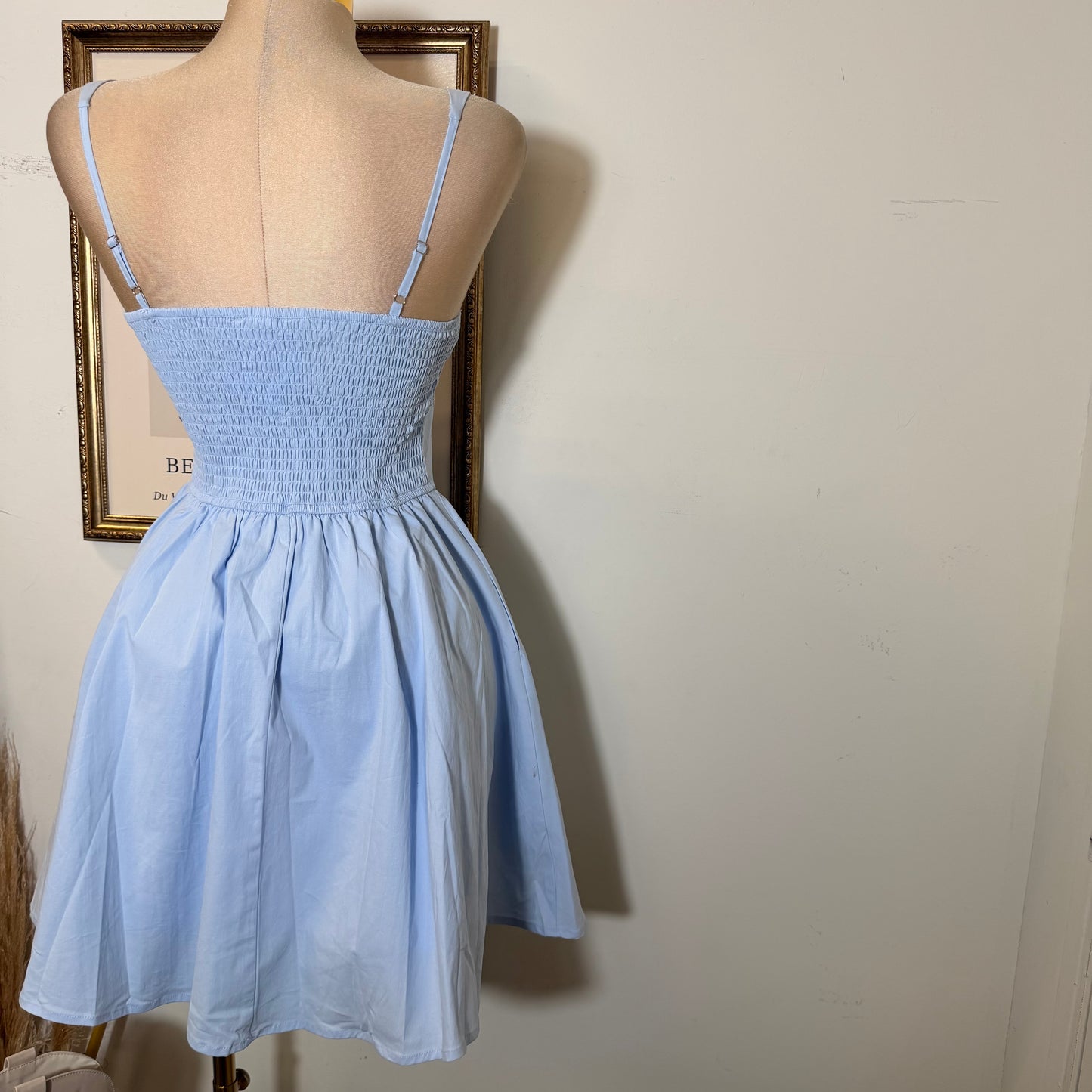Corset Midi Dress-Blue