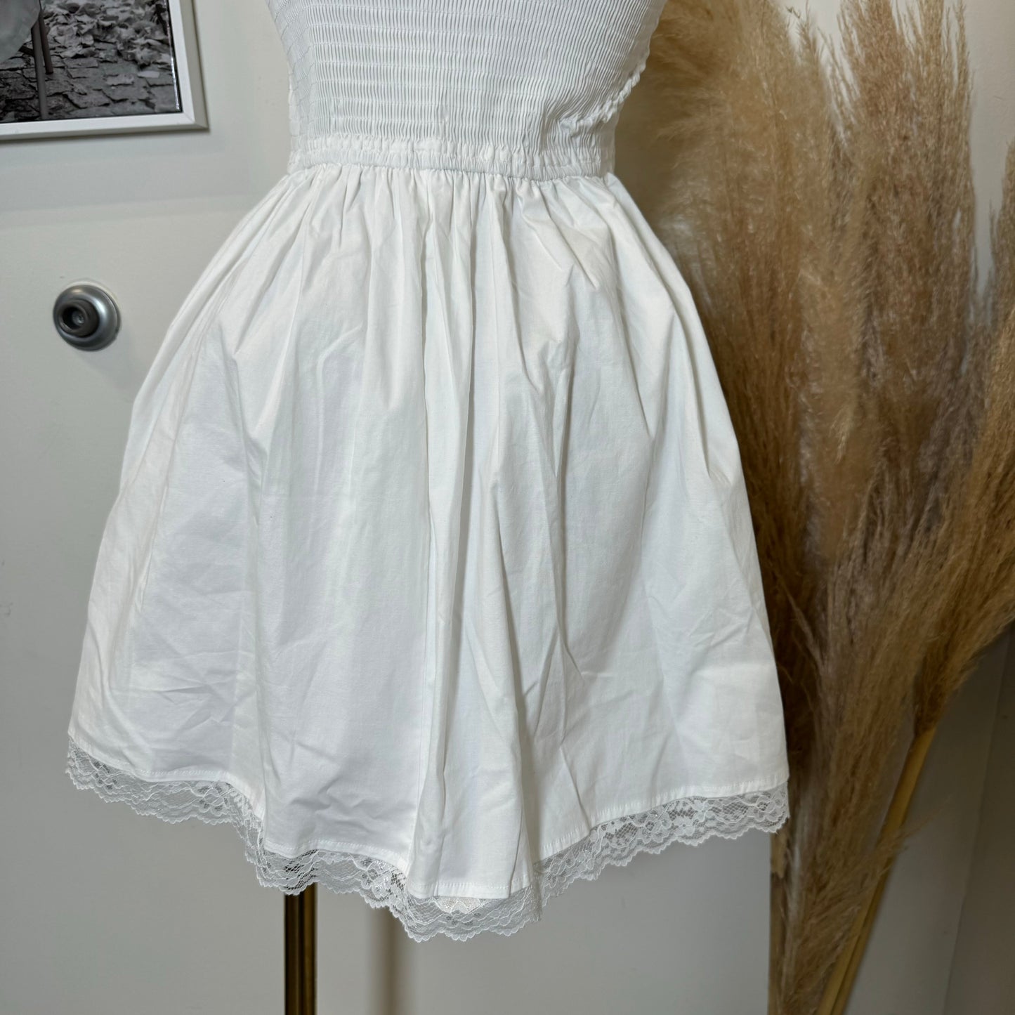 Picnic Corset Mini Dress-White