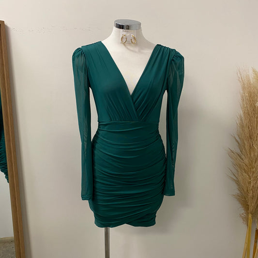 Alaire Dress-Hunter Green