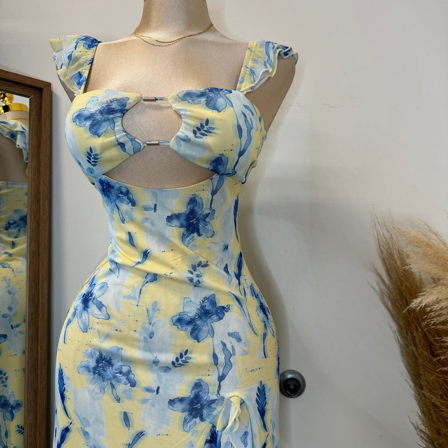 Karol Dress-Yellow/Blue