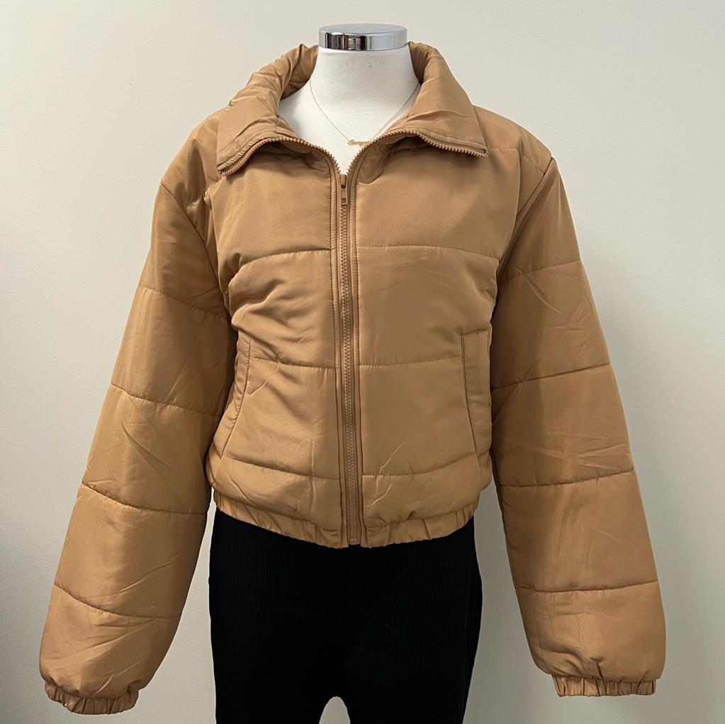 Janie Puff Padding Jacket -Khaki