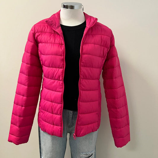 Gina Padded Thermal Zip up Jacket - Hot Pink