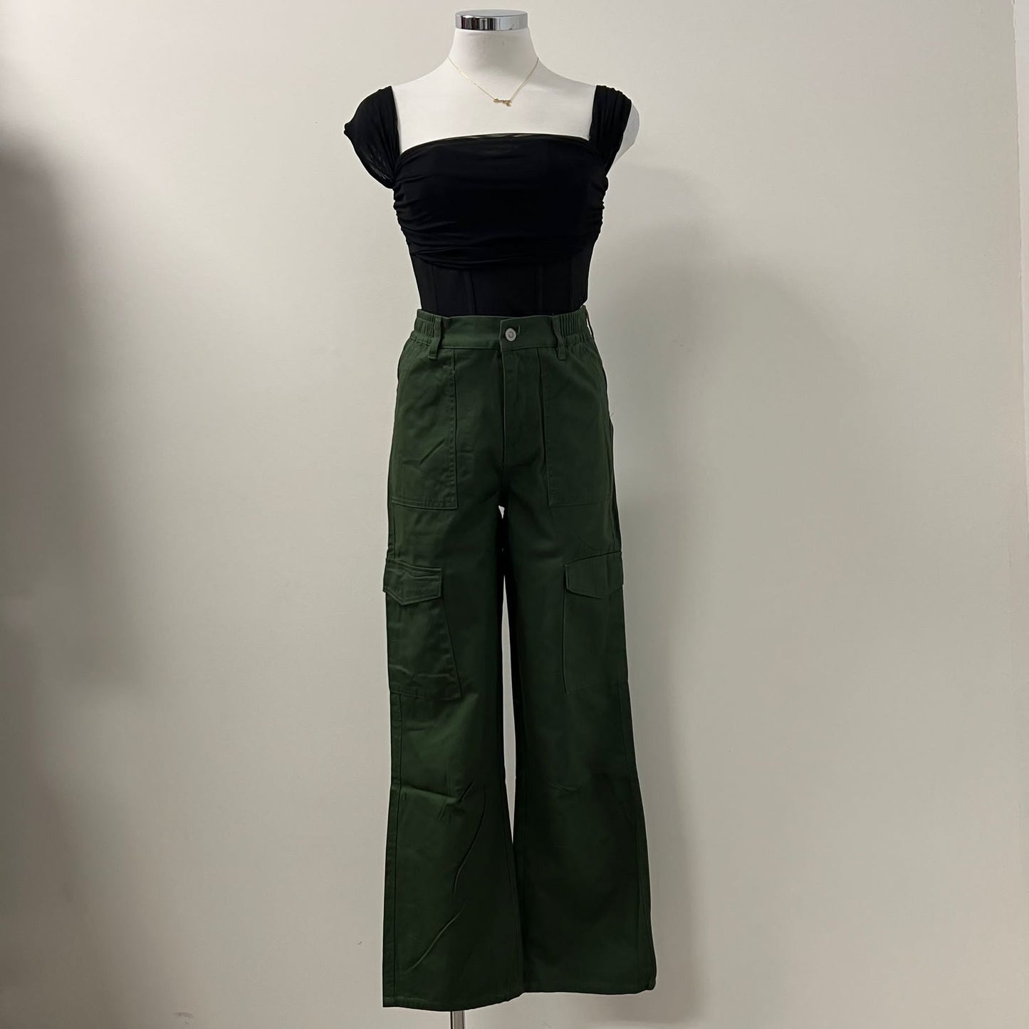 Keira Cargo Pant -Hunter Green