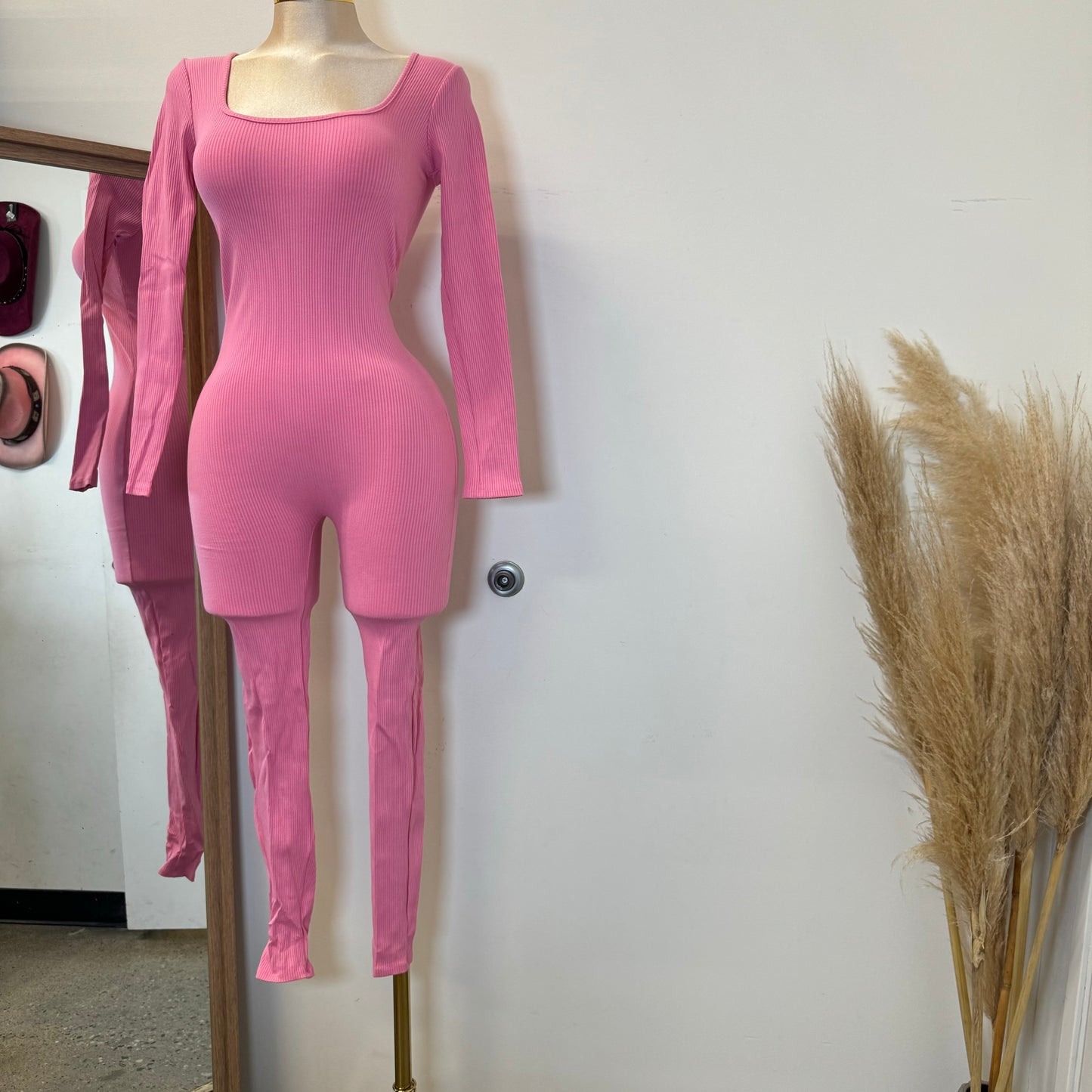 Azary Long Sleeve Jumpsuit-Baby Pink