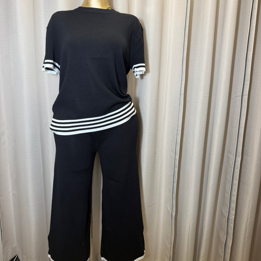 PL-Knit Sweater Pants-Black