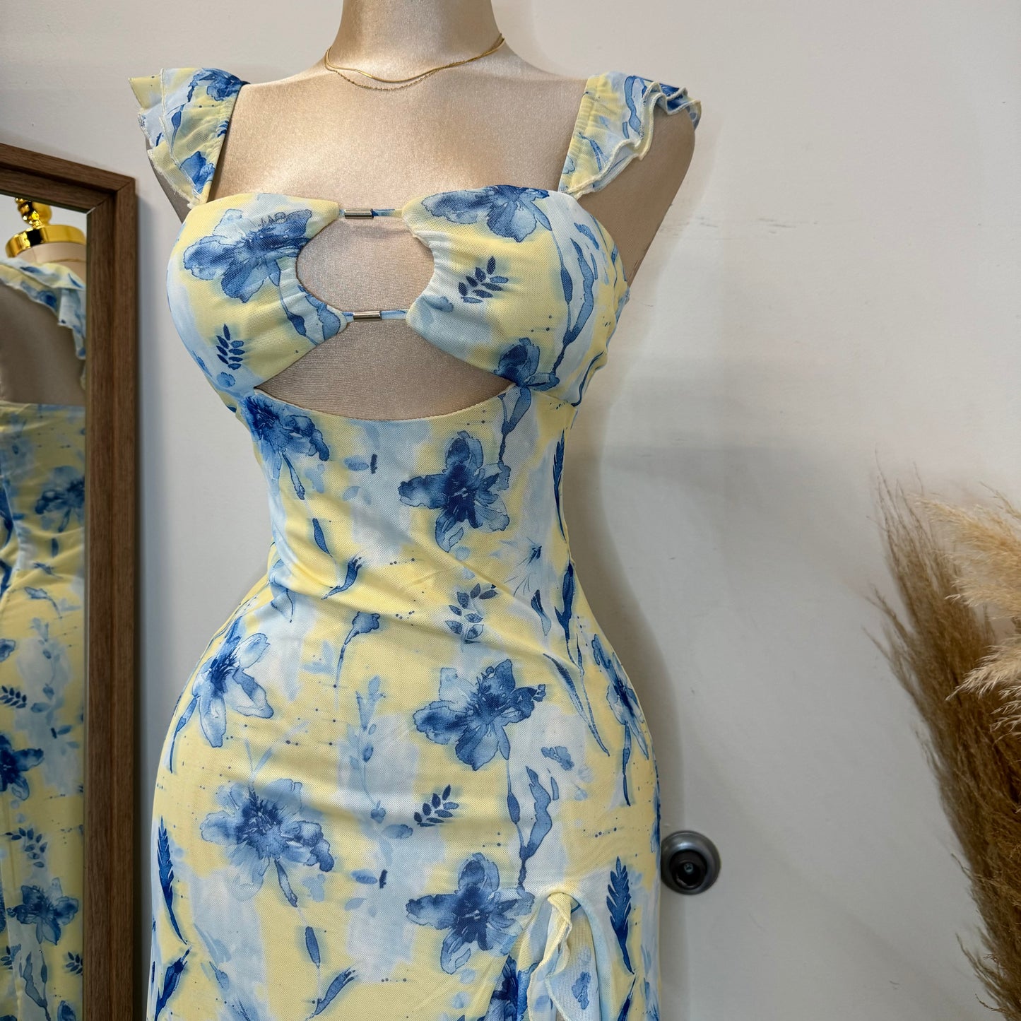 Karol Dress-Yellow/Blue