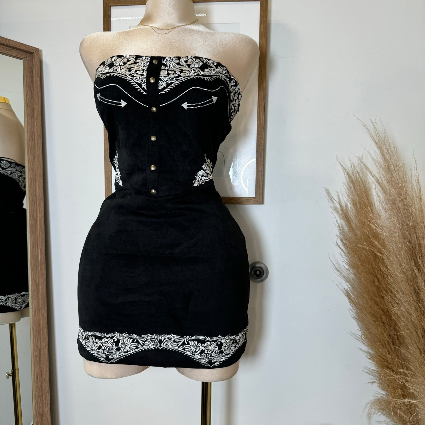 La Bota Suede Dress-Black