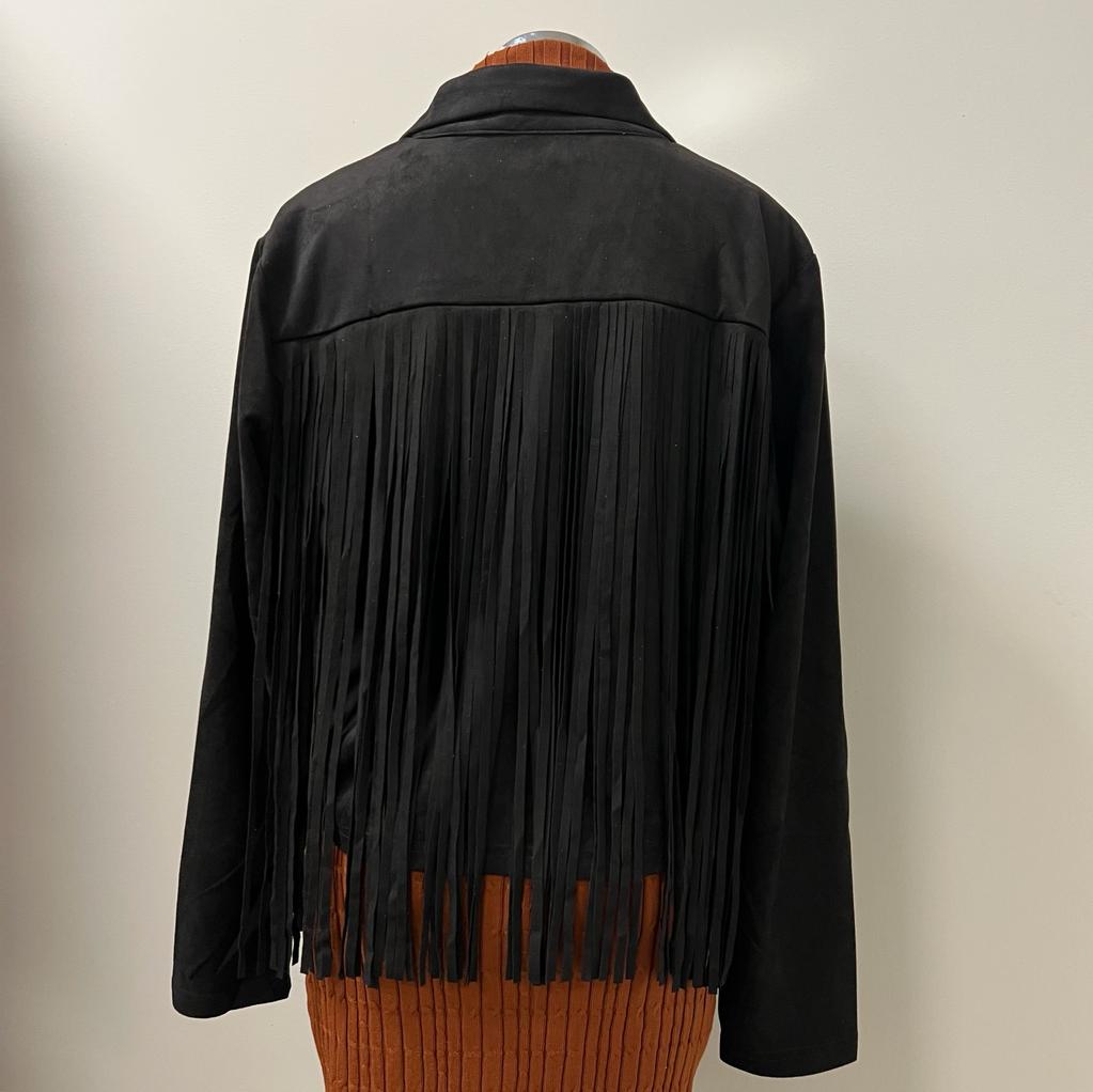 Hadley Fringe Jacket PL- Black
