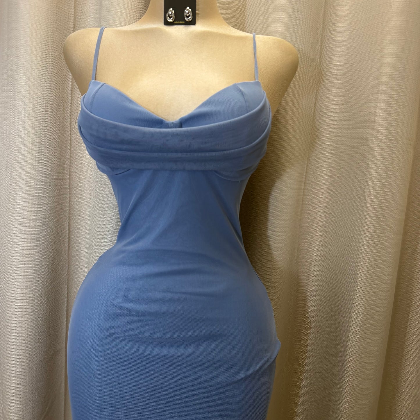 Mismaloya Mesh Dress-Blue