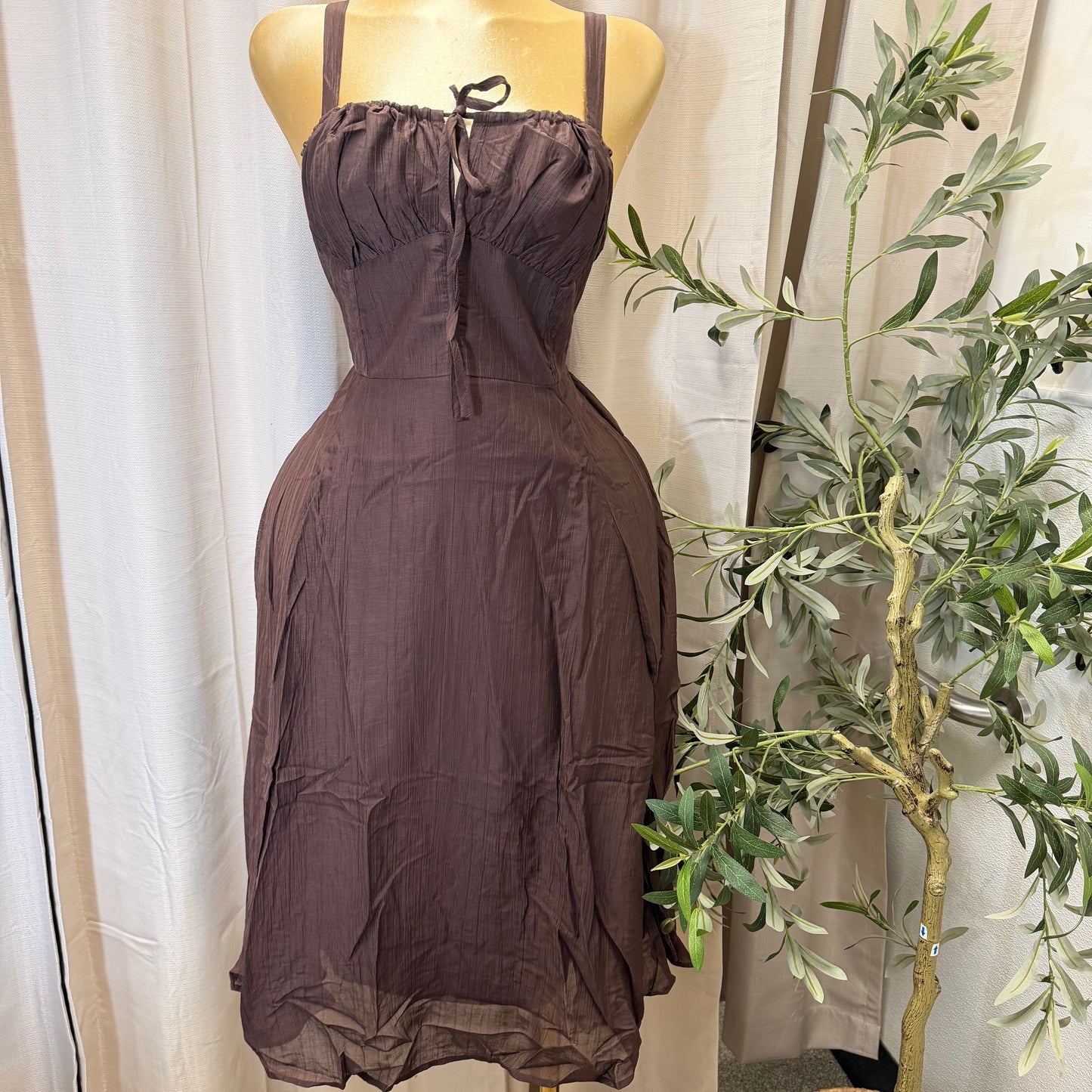 PL-Picnic Corset Dress-Brown