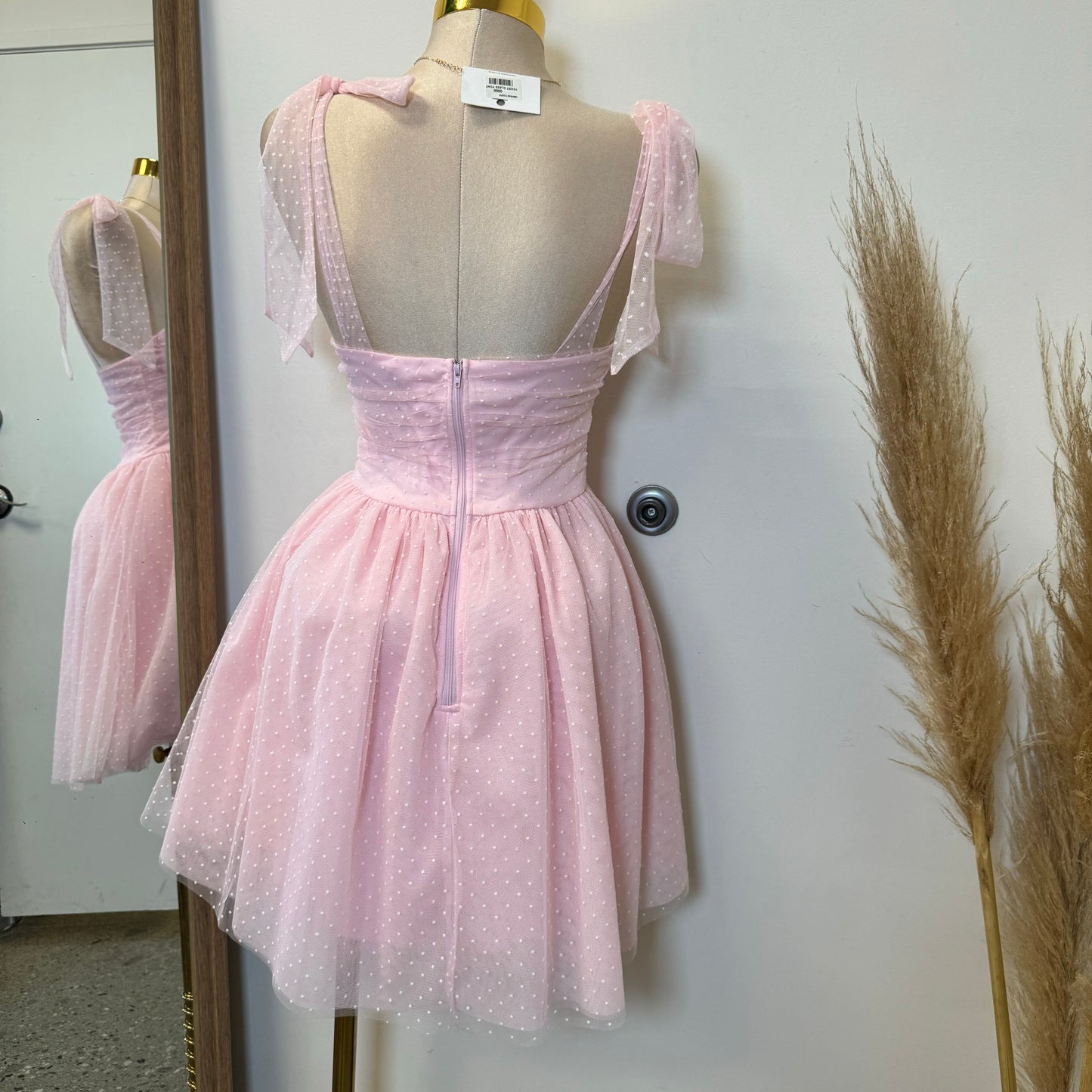 La niña Dress-Baby Pink