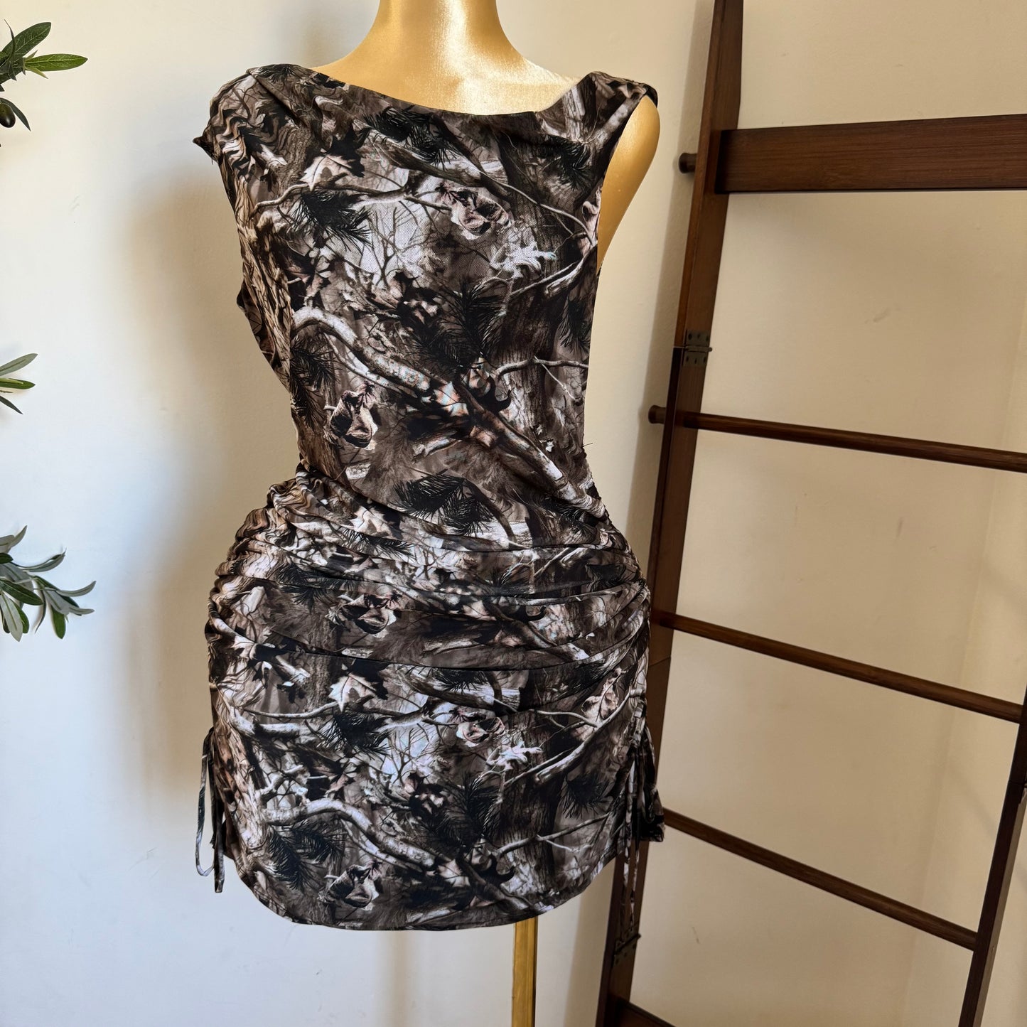 Camo Asymmetrical Dress Plus size -Camo