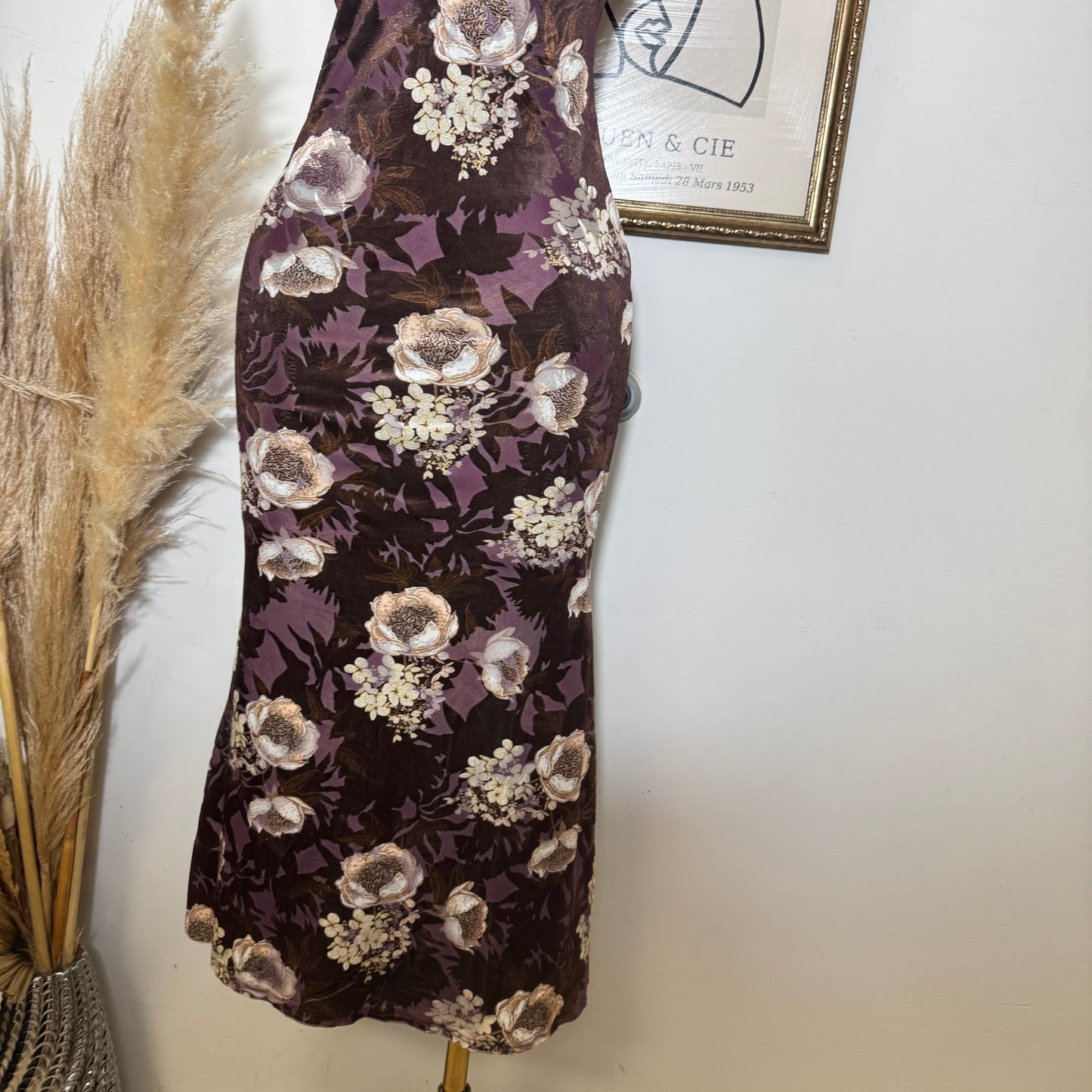 Lace Up back Midi Dress-Chocolate