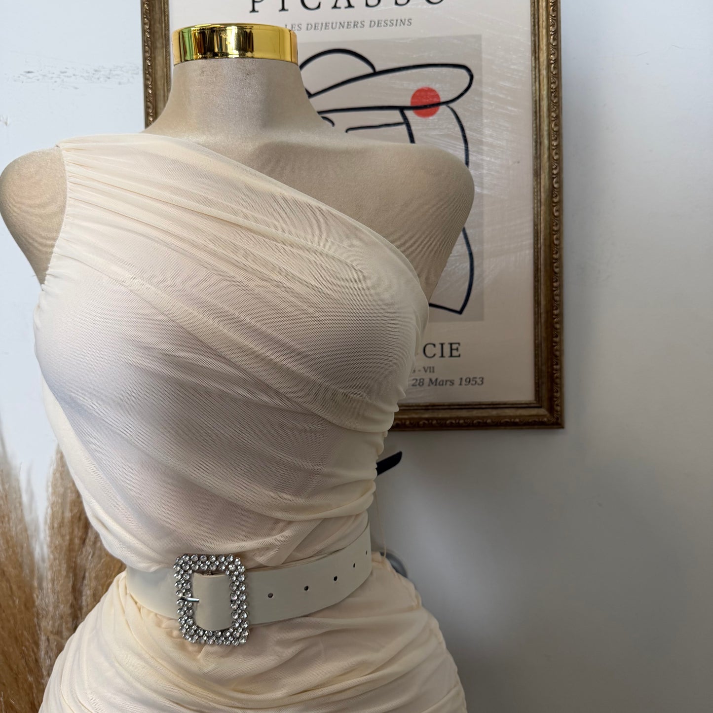Contour Luxe Midi Dress-Cream