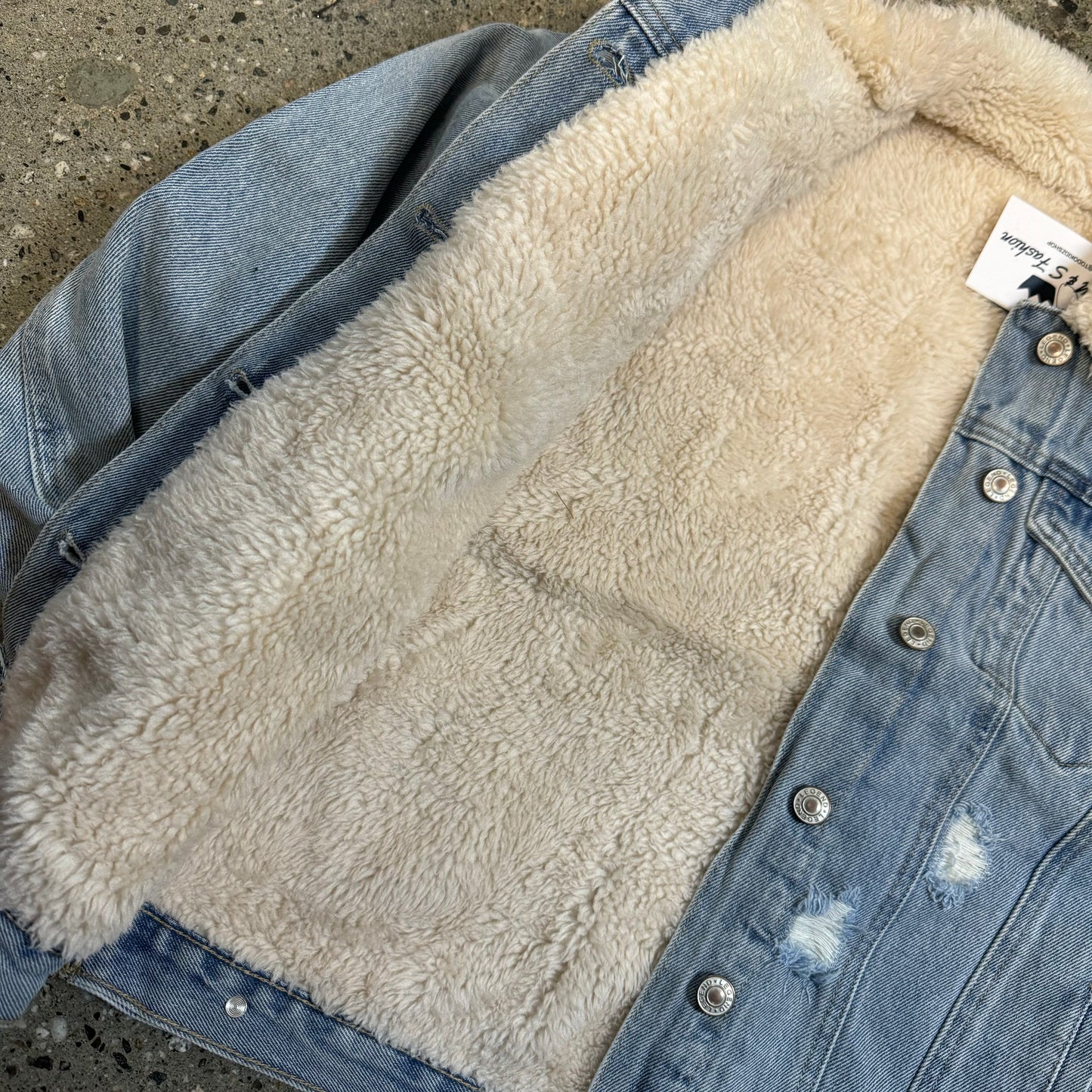 Denim Sherpa Jacket -LT Blue