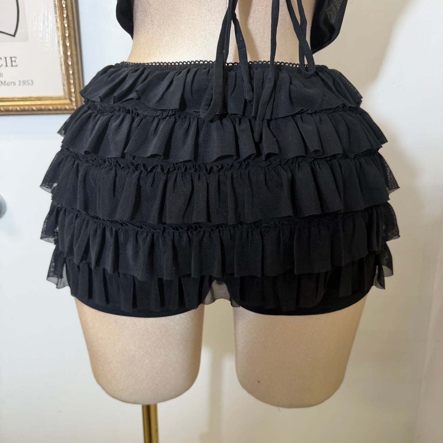 Halter Top And Short Set-Black