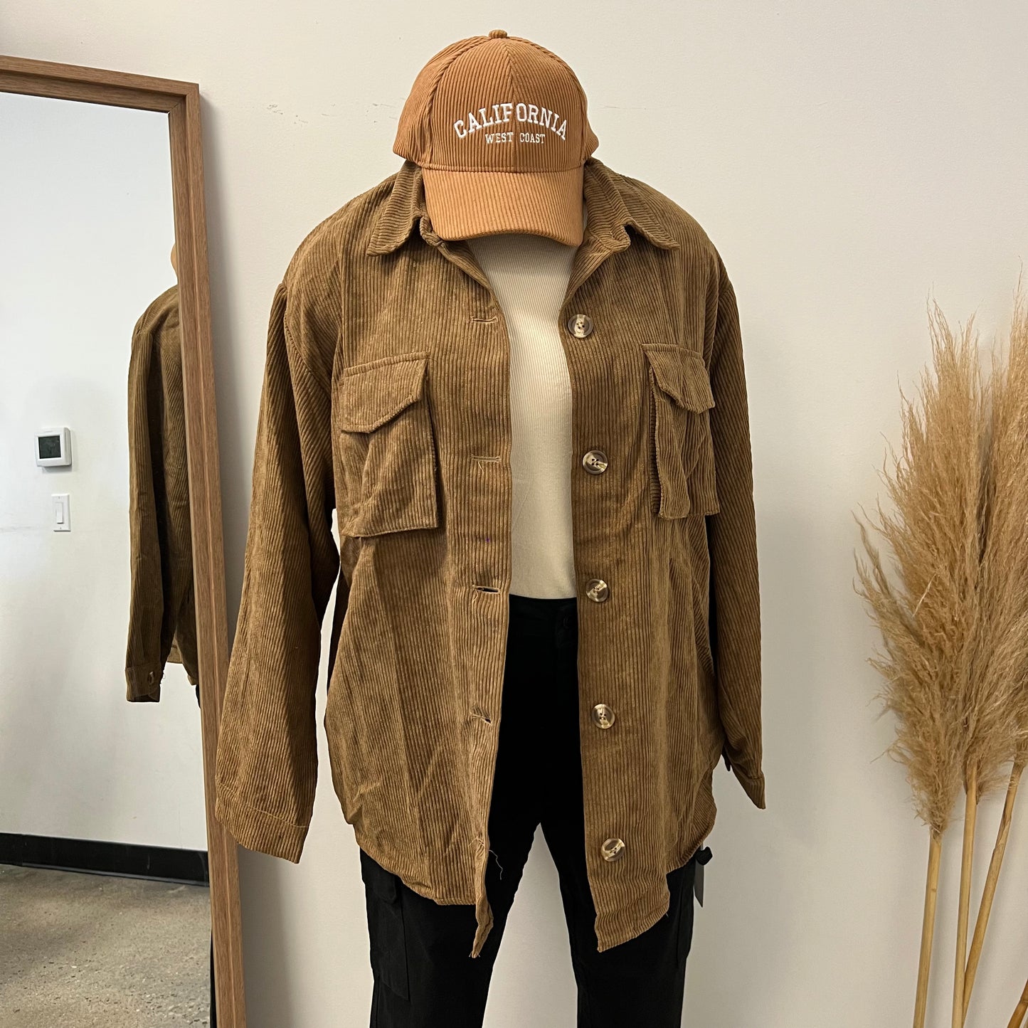 Luz oversized Corduroy Shacket PL- Brown