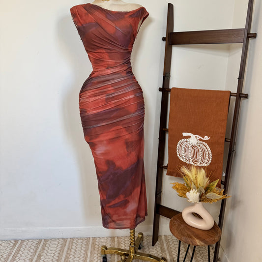 Luxi Dress-Rust