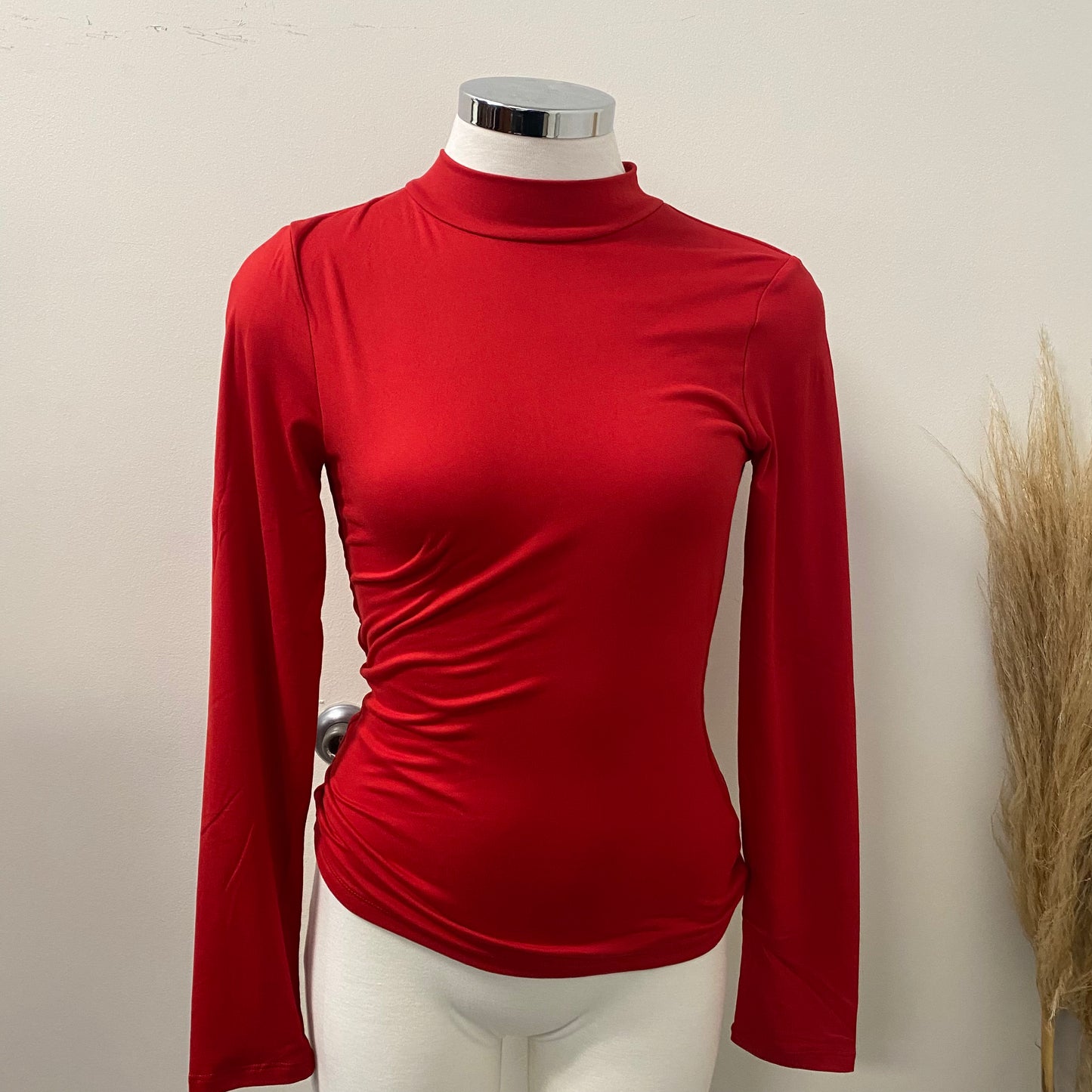 Riri Long Sleeve Top-Red