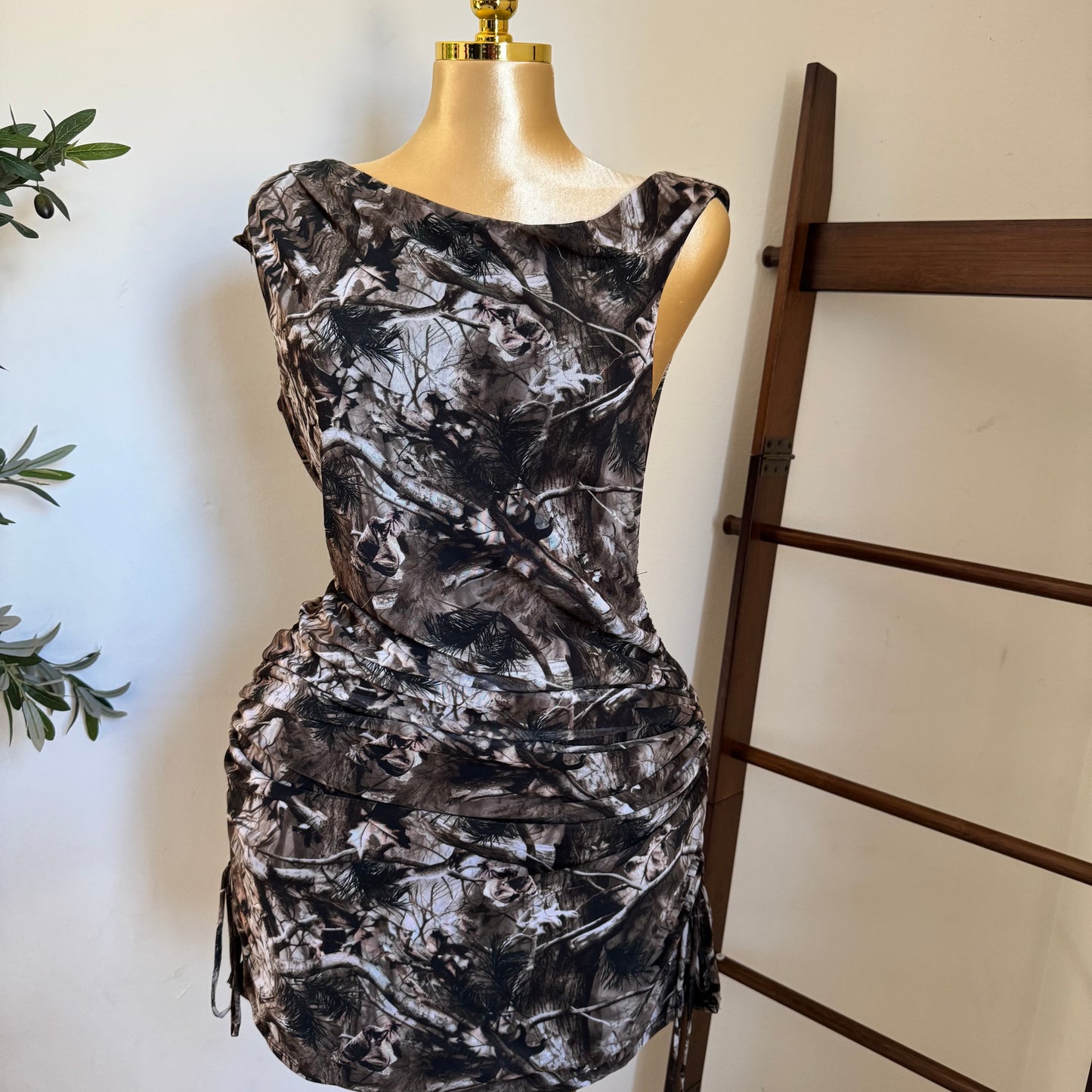 Camo Asymmetrical Dress Plus size -Camo