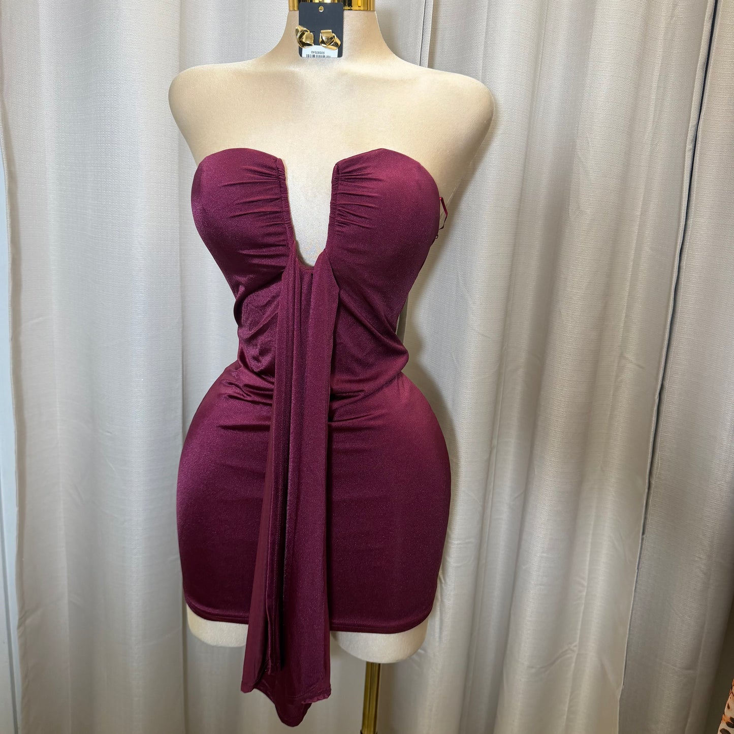 KNIT SHAKIRA DRESS-Burgundy/Plum