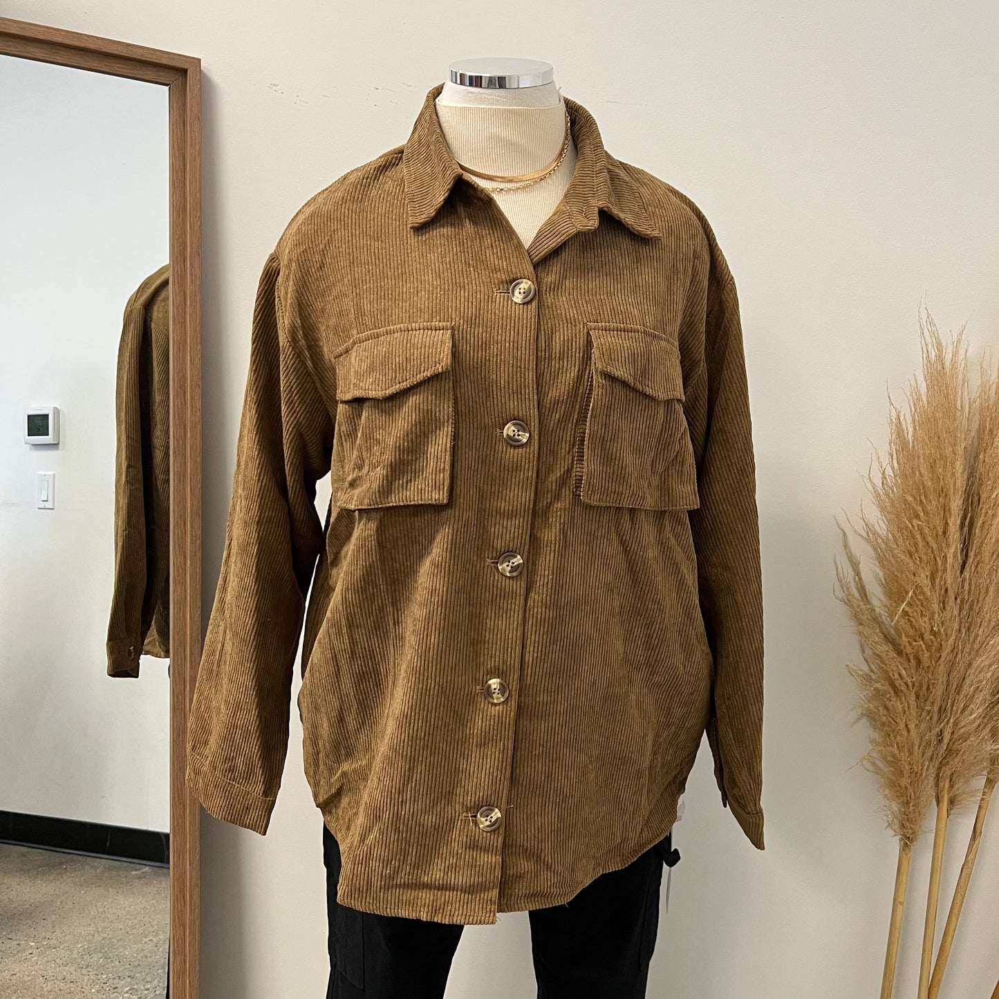 Luz oversized Corduroy Shacket PL- Brown