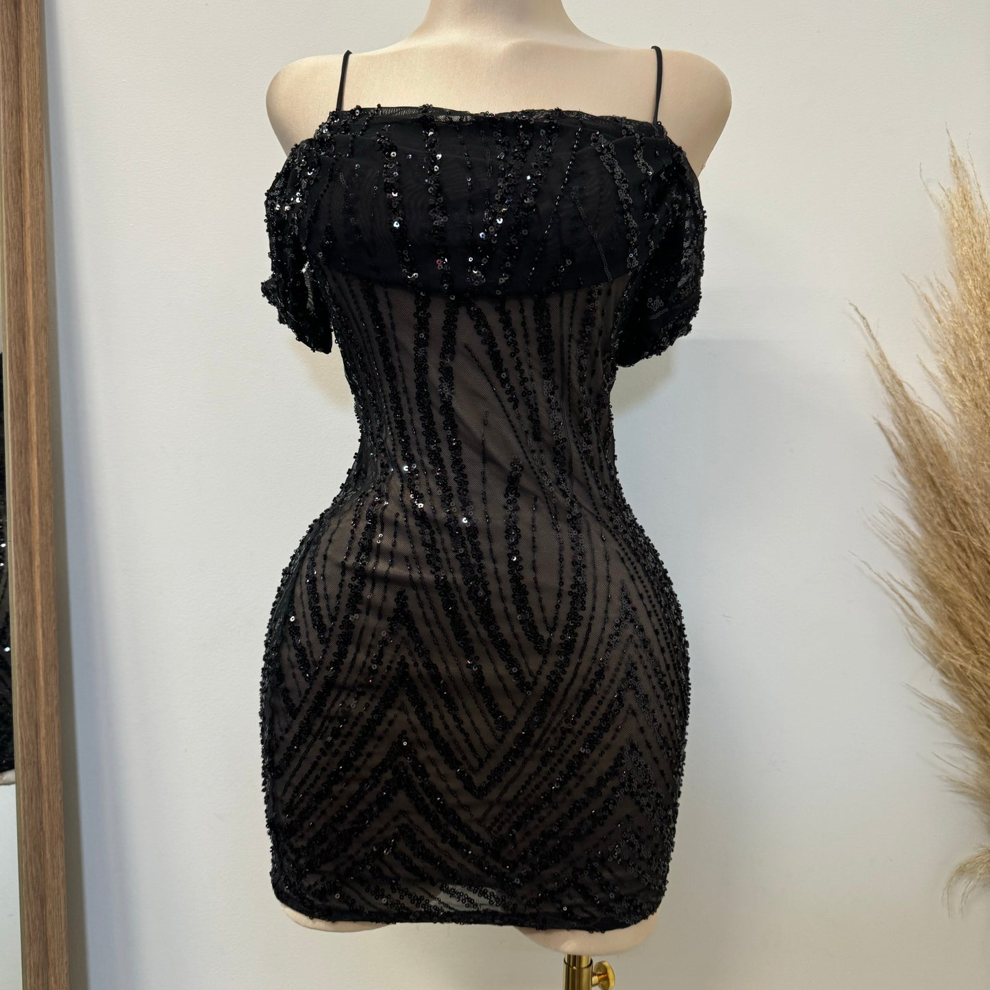 Scorpio DRESS-Black/Nude