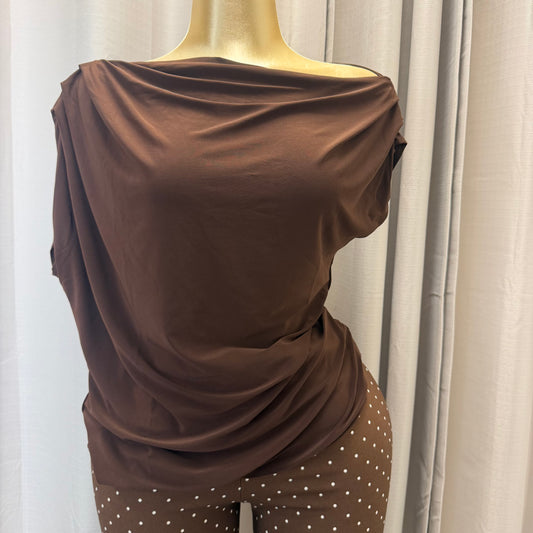 PL-Sonia Plus size Top-Brown