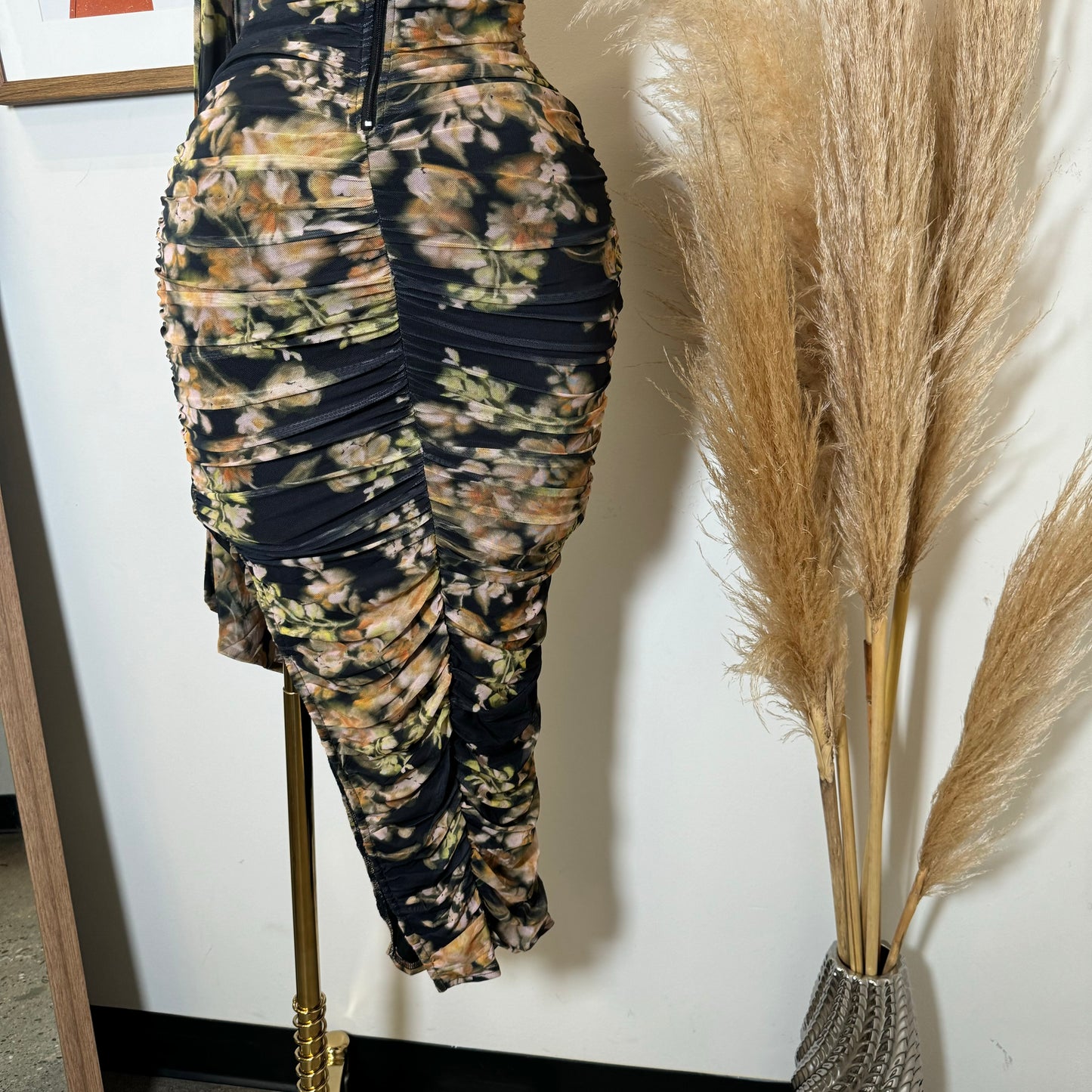 Evonne Dress-Floral Black