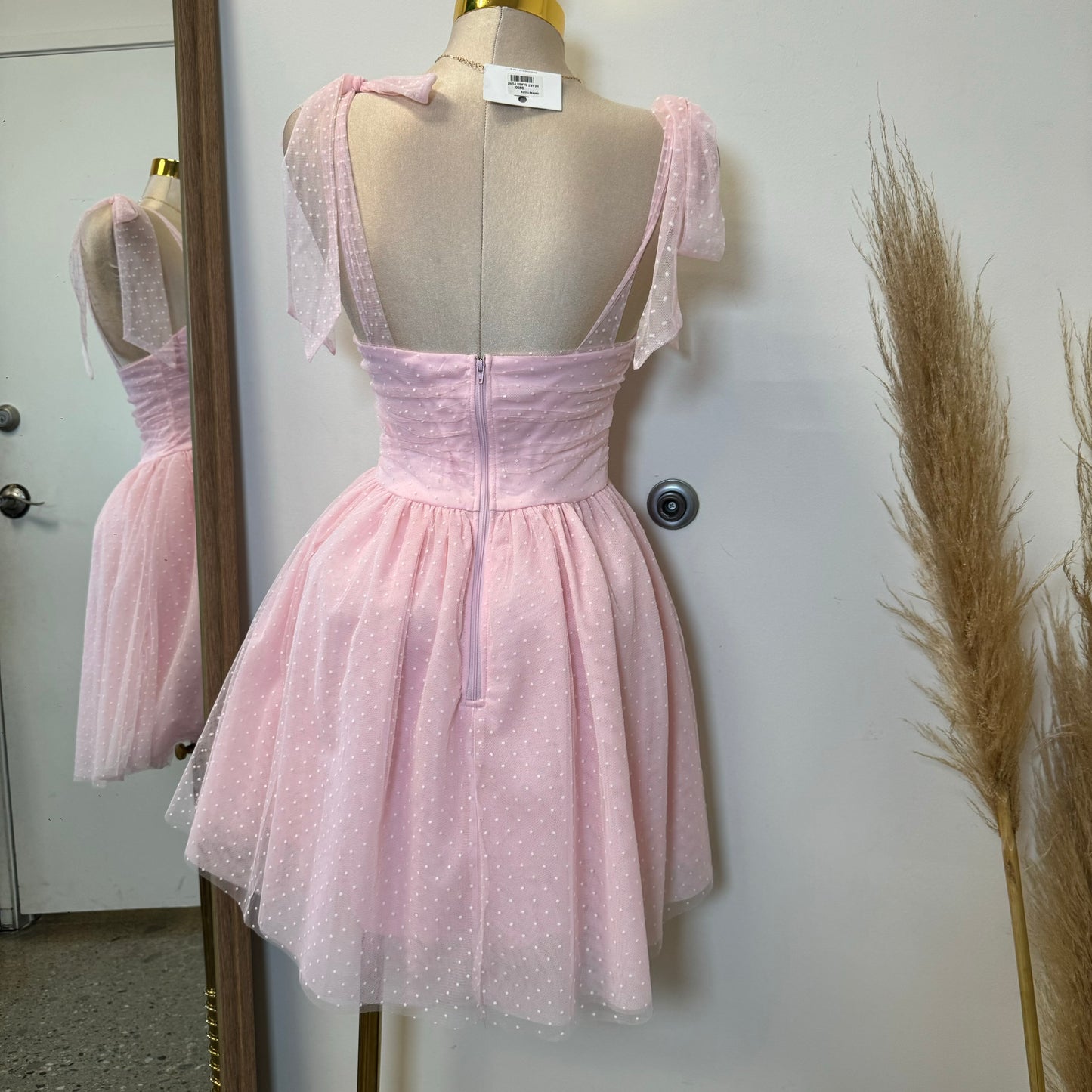 La niña Dress-Baby Pink