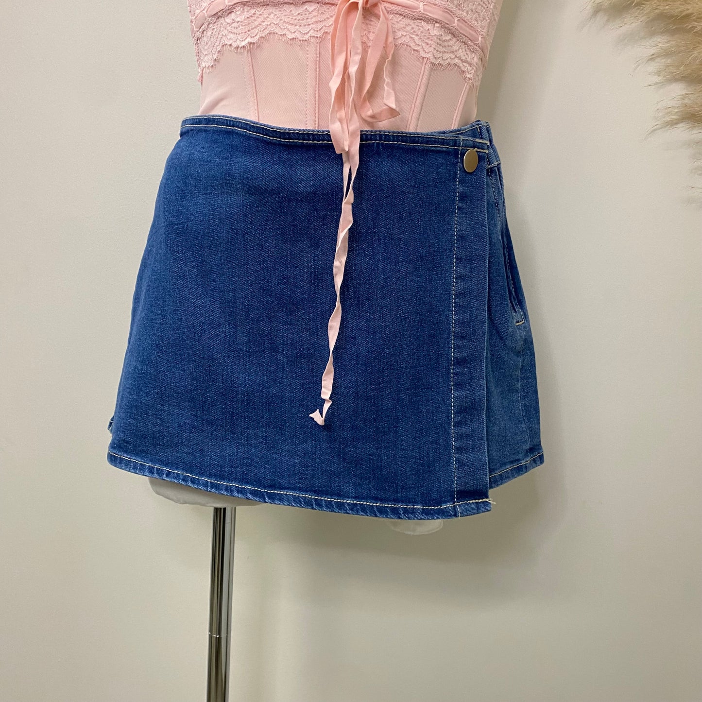 Denim Skort -Dark Blue