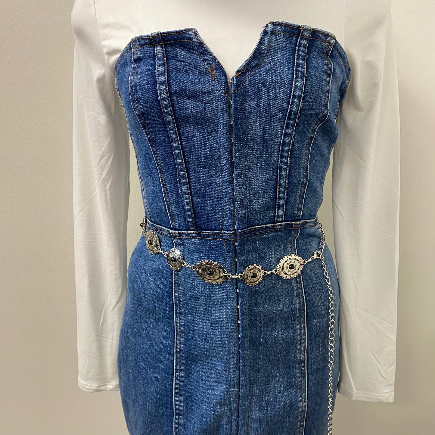 Laila Denim Dress-Denim