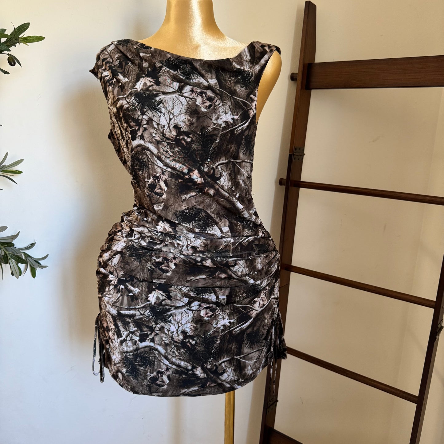 Camo Asymmetrical Dress Plus size -Camo