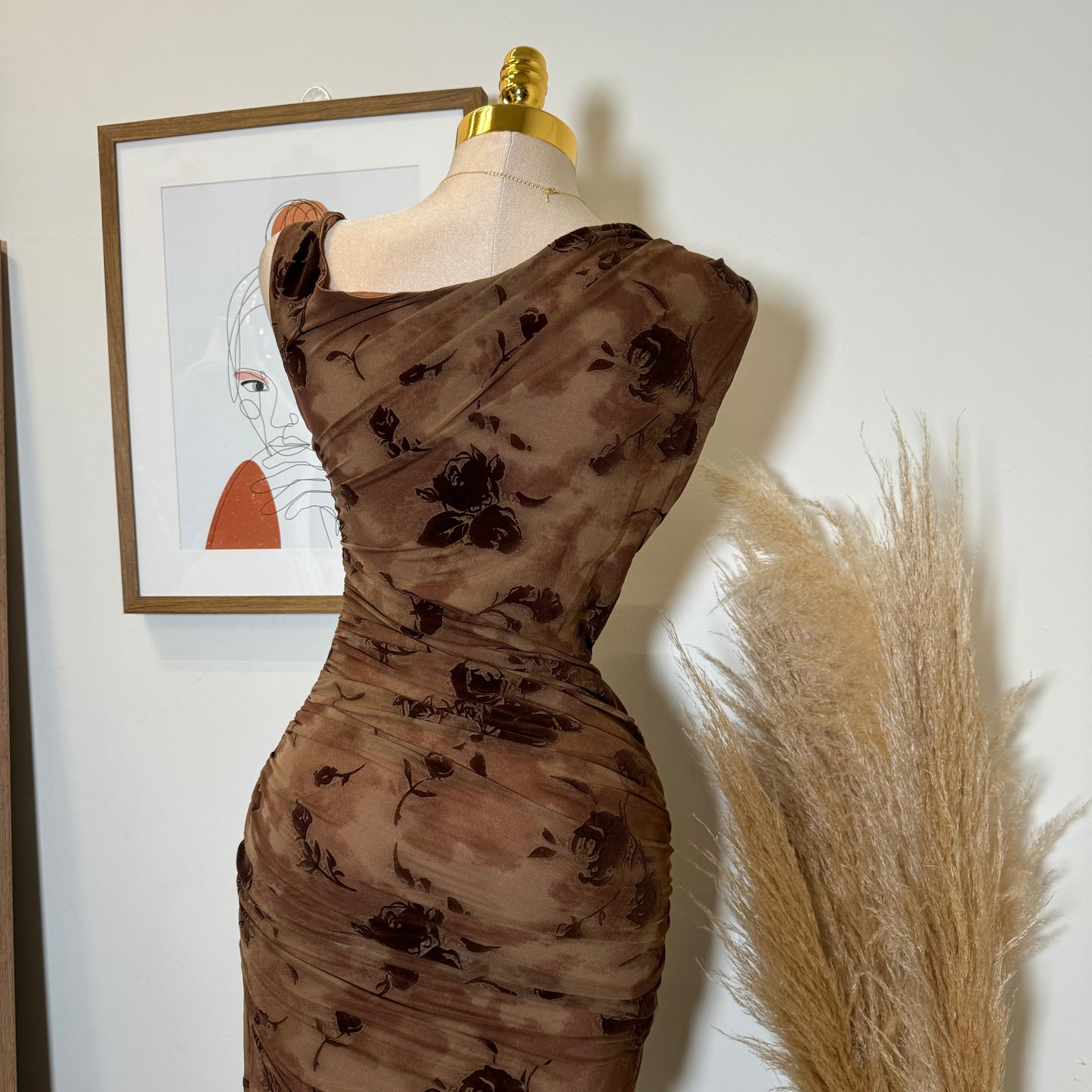 Luxi Dress-Multi Brown
