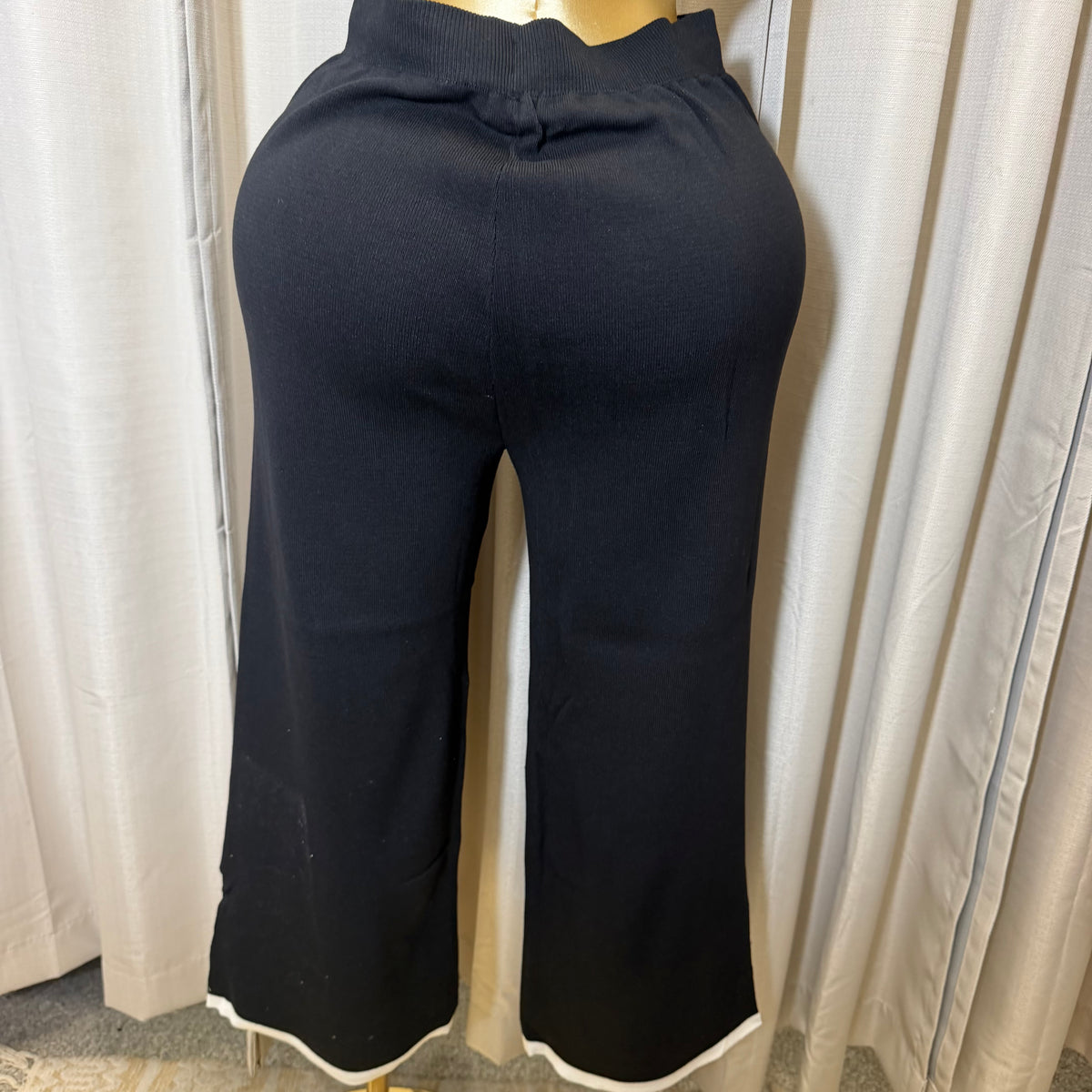 PL-Knit Sweater Pants-Black