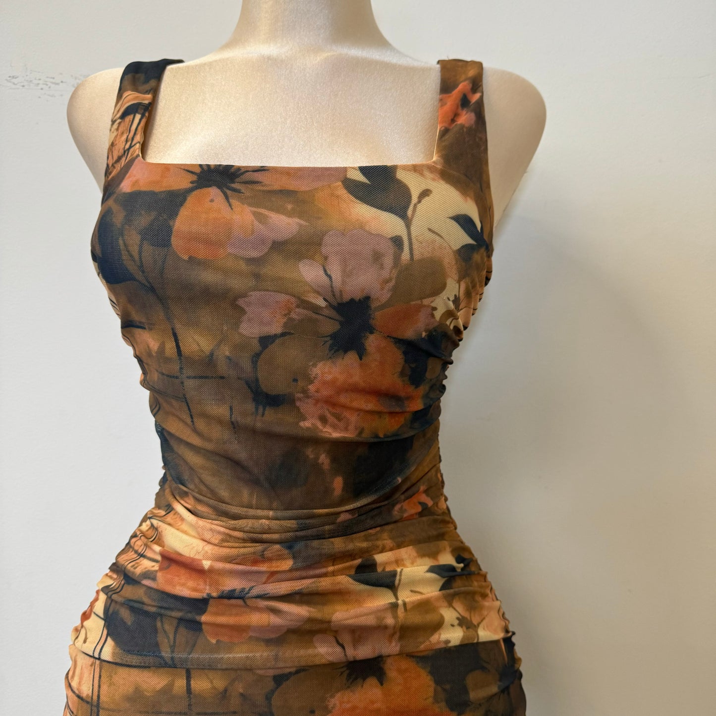 Azary Midi Dress-Brown