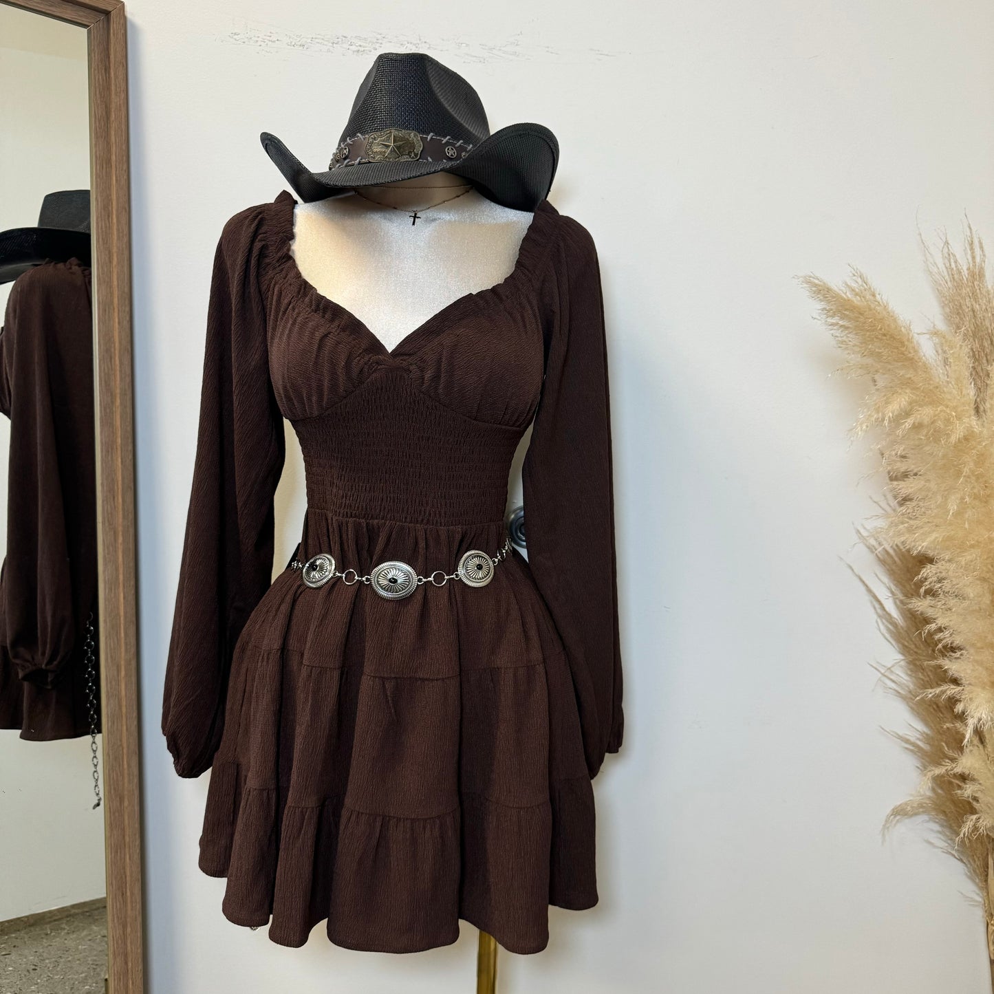 Roxi Corset Dress-Brown