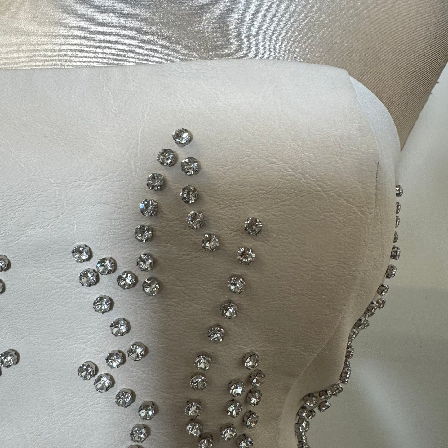 La nena Rhinestone  Western Corset-Cream