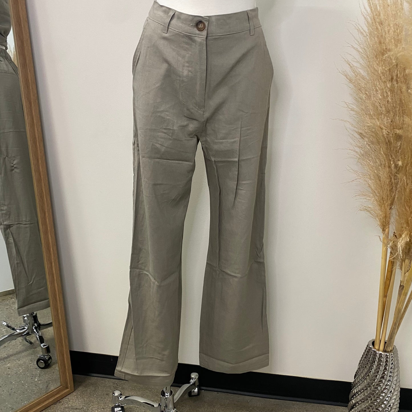 Linen Pants - Greystone